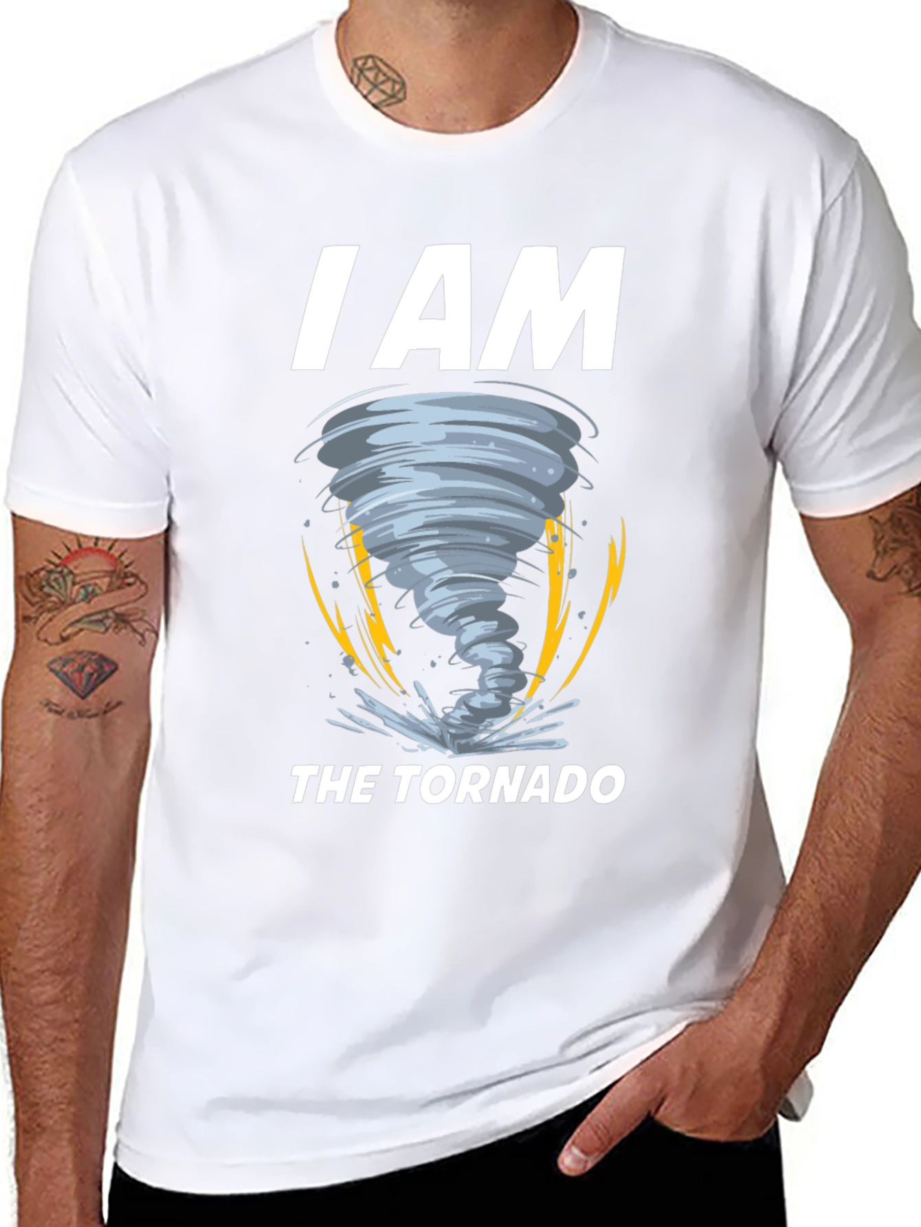 Black I Am The Tornado Graphic T-Shirt view 8