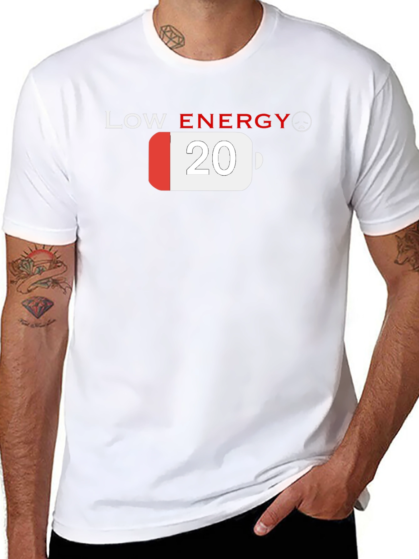 Black Low Energy Graphic T-Shirt - 20% Battery Life! view 8