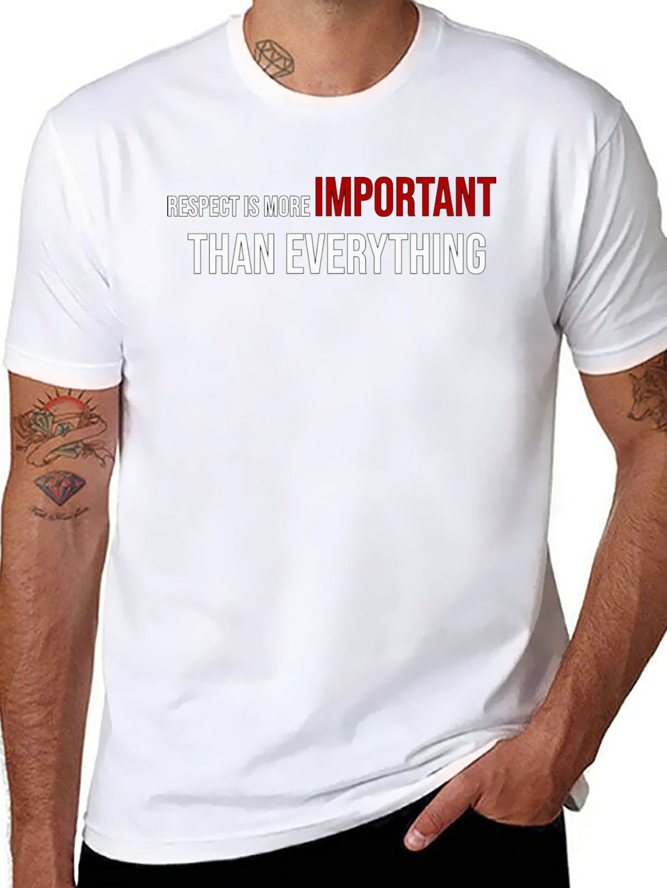 Black Respect is More Important Graphic Tee view 8