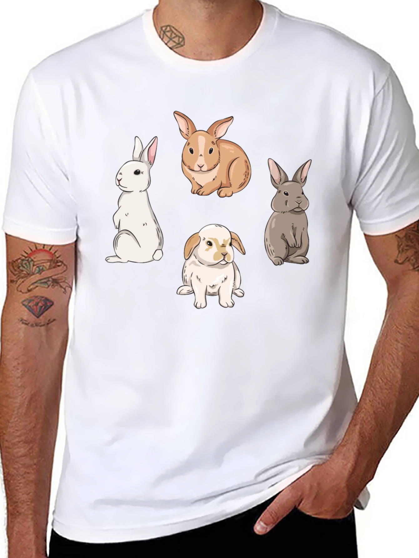 Black Rabbit Graphic T-Shirt - Easter Gift view 8