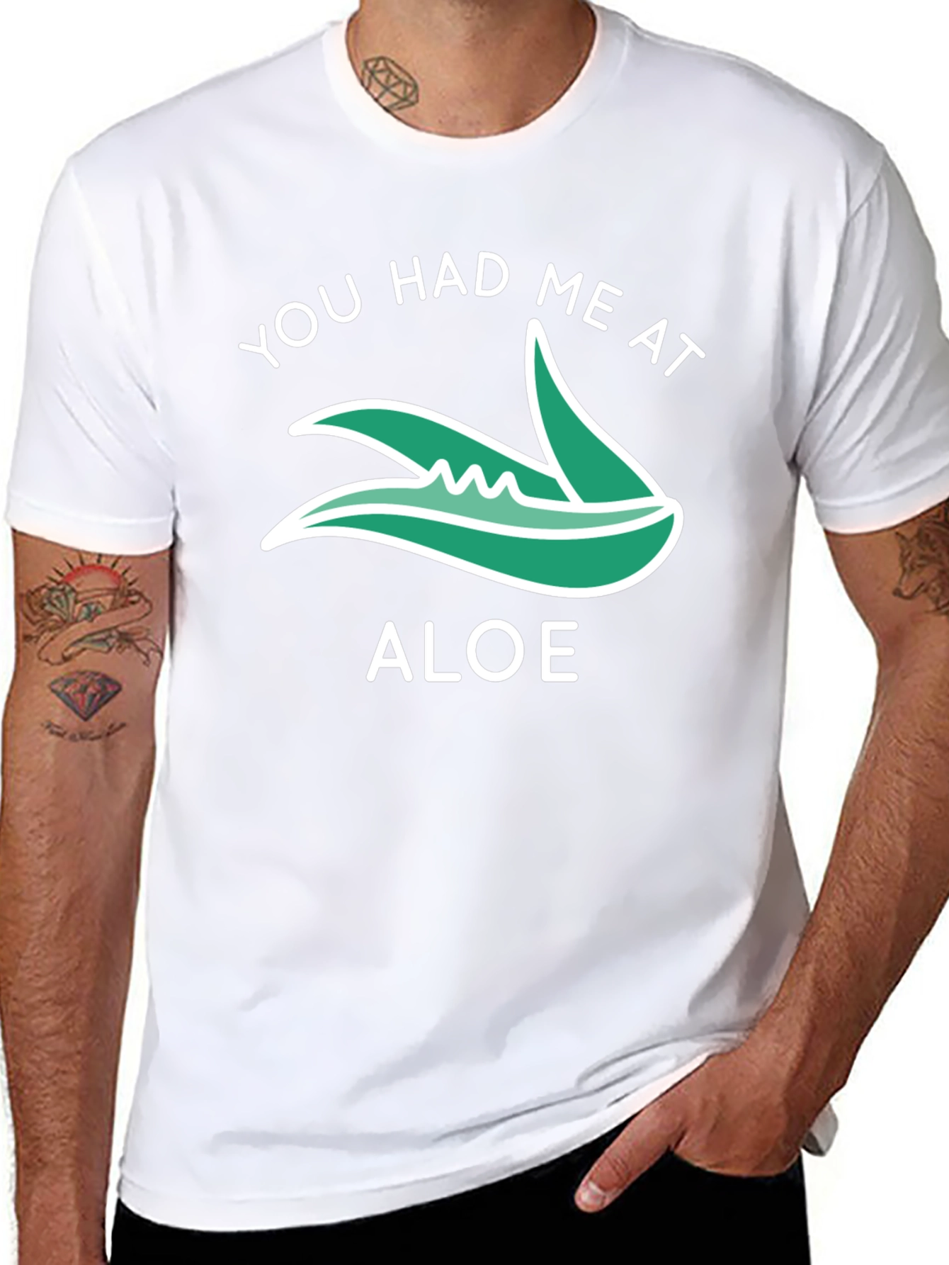 Black You Had Me At Aloe T-Shirt view 8