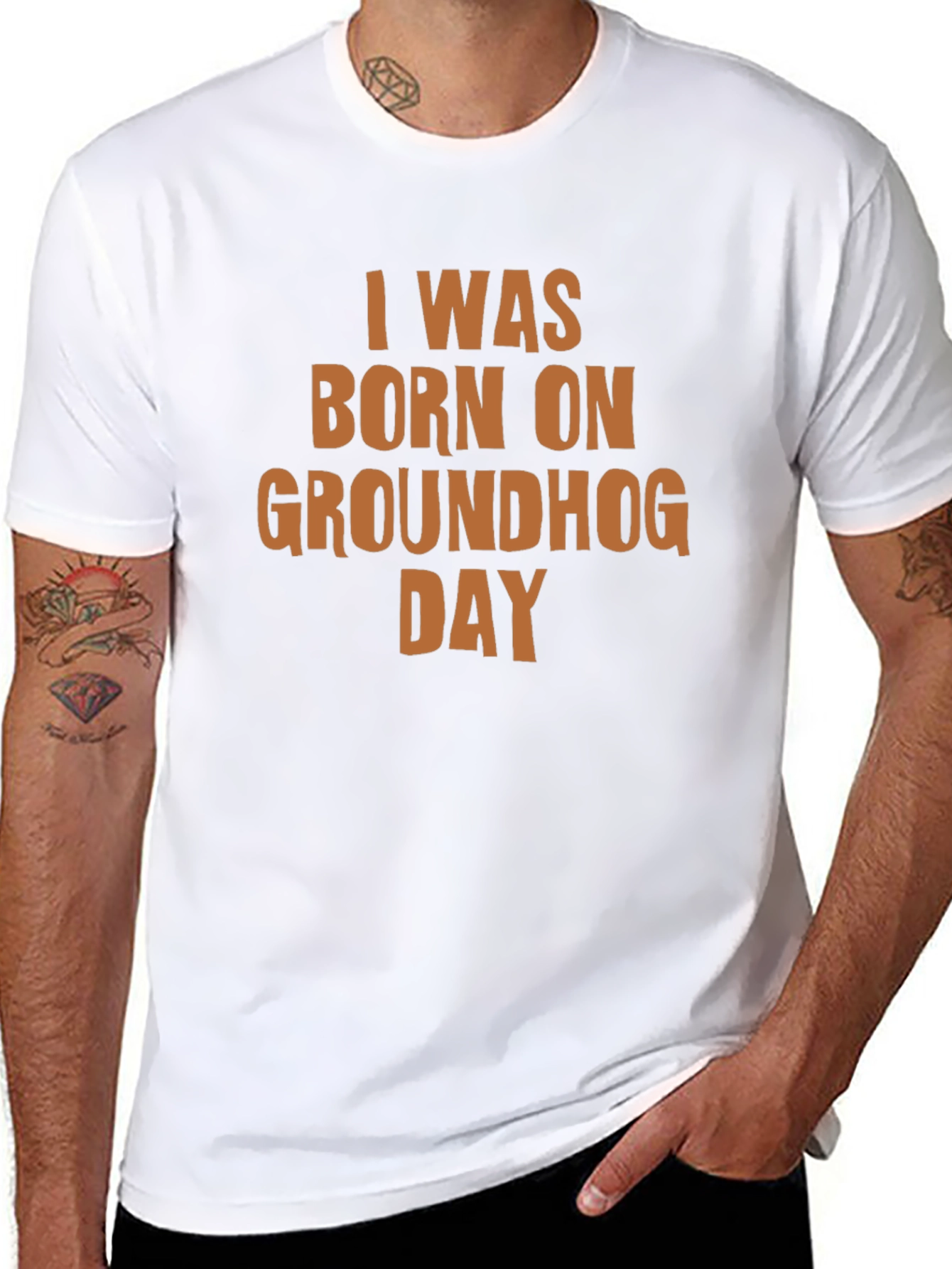 Black Groundhog Day Birthday Black T-Shirt view 8