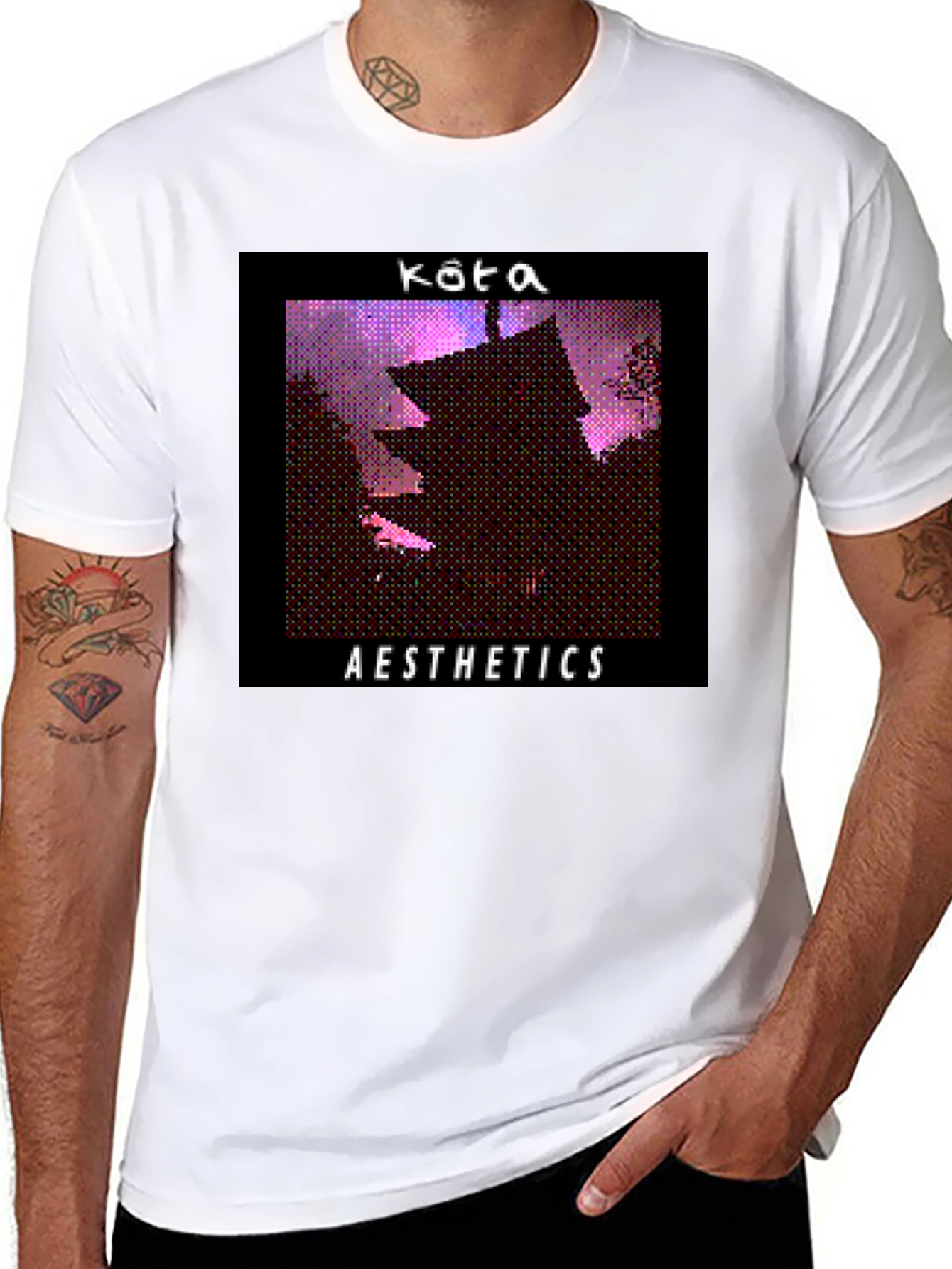Black Kota Aesthetics Black T-Shirt view 8