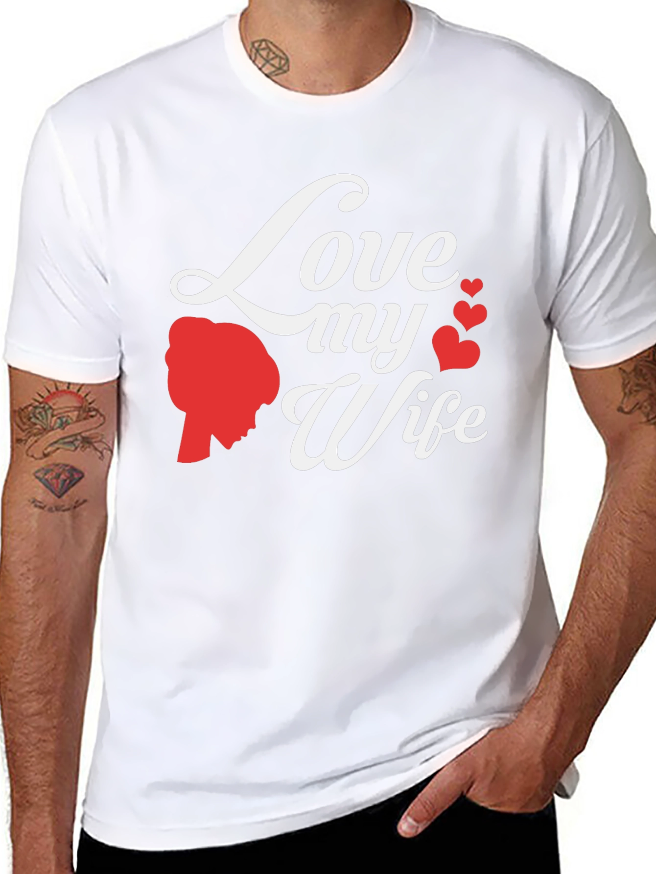 Black Love My Wife Graphic Tee view 8