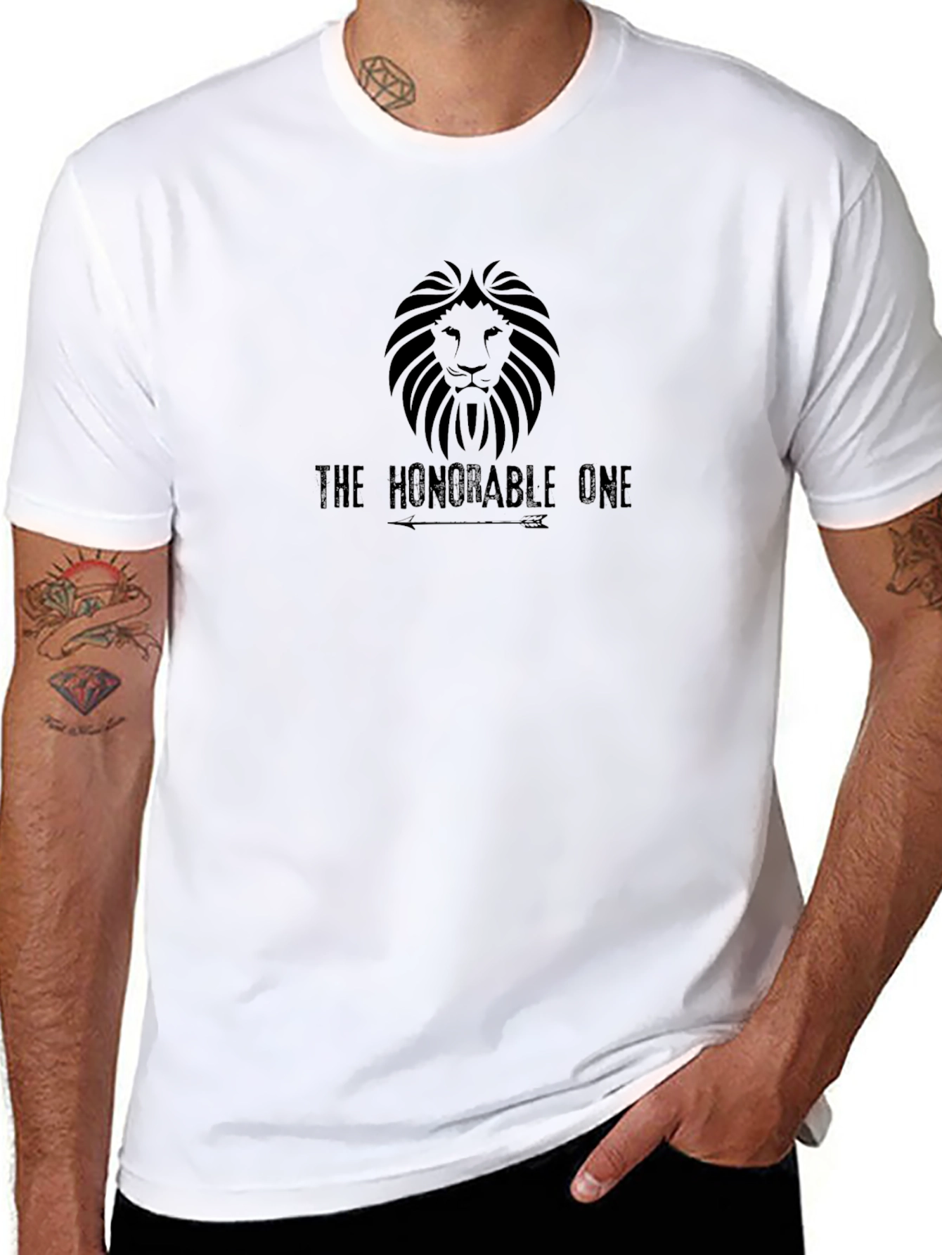 Black The Honorable One Black Graphic Tee view 8