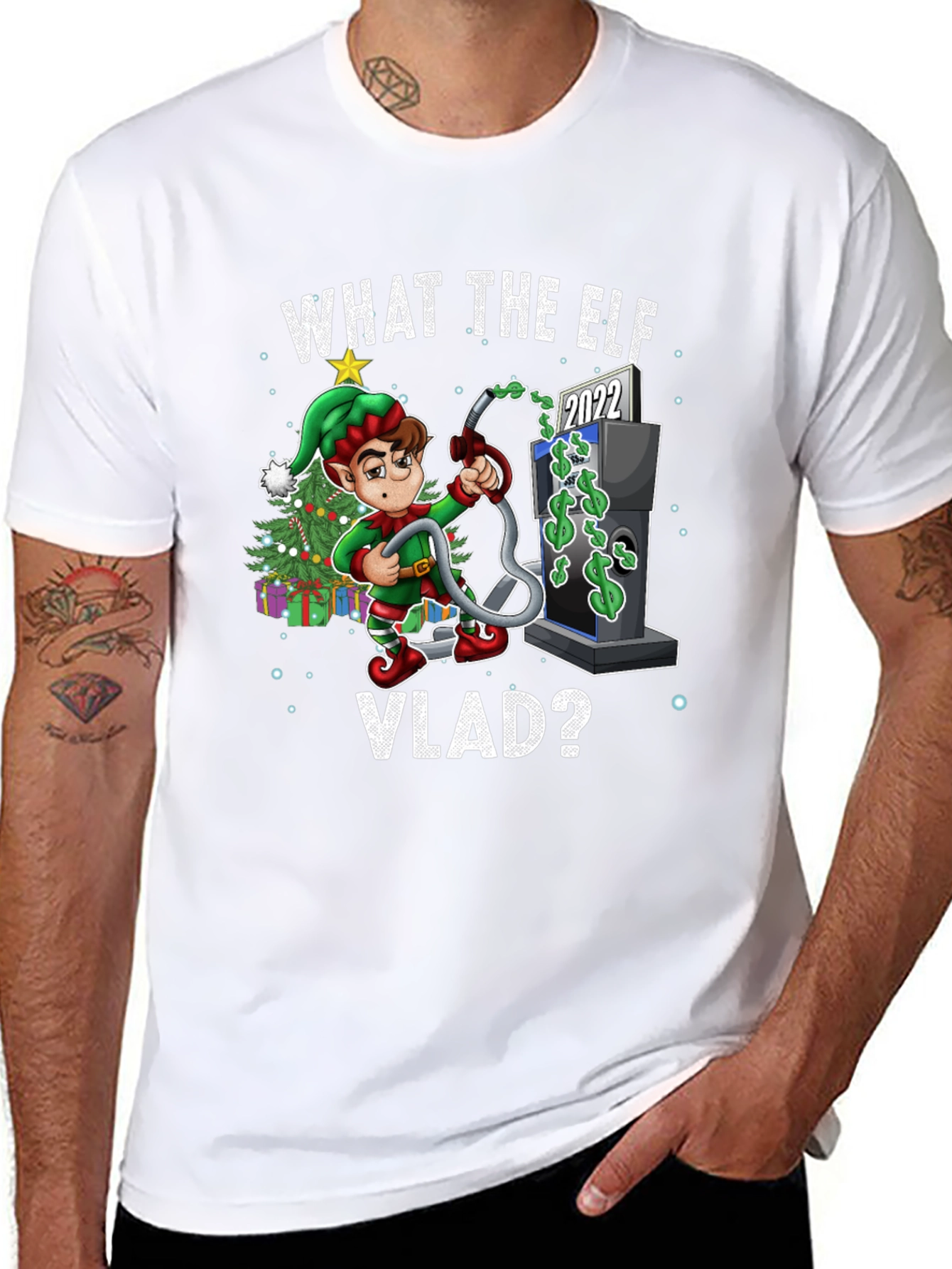 Black What the Elf VLAD T-Shirt view 8