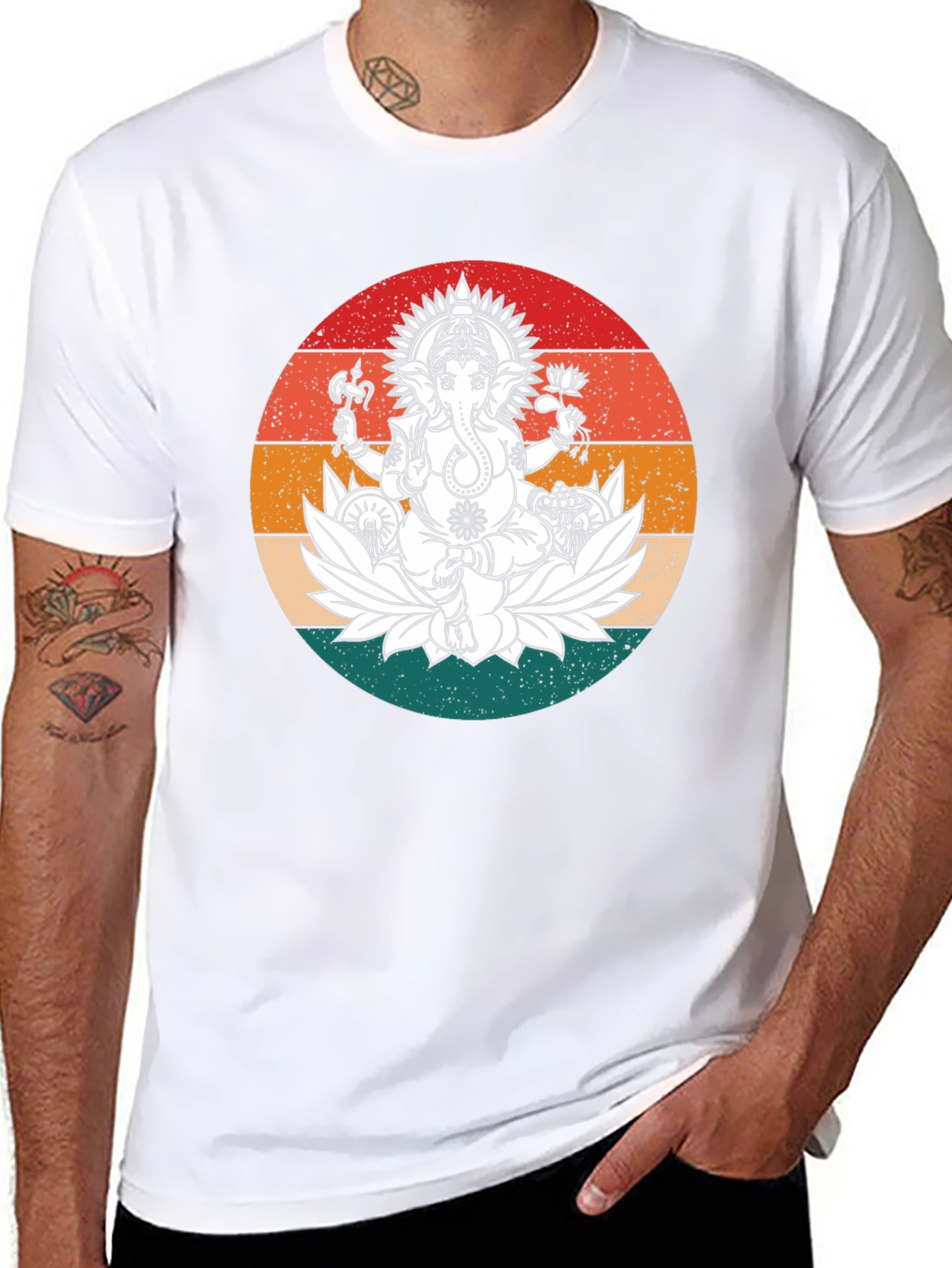 Ganesh Lotus Graphic Tee - 8