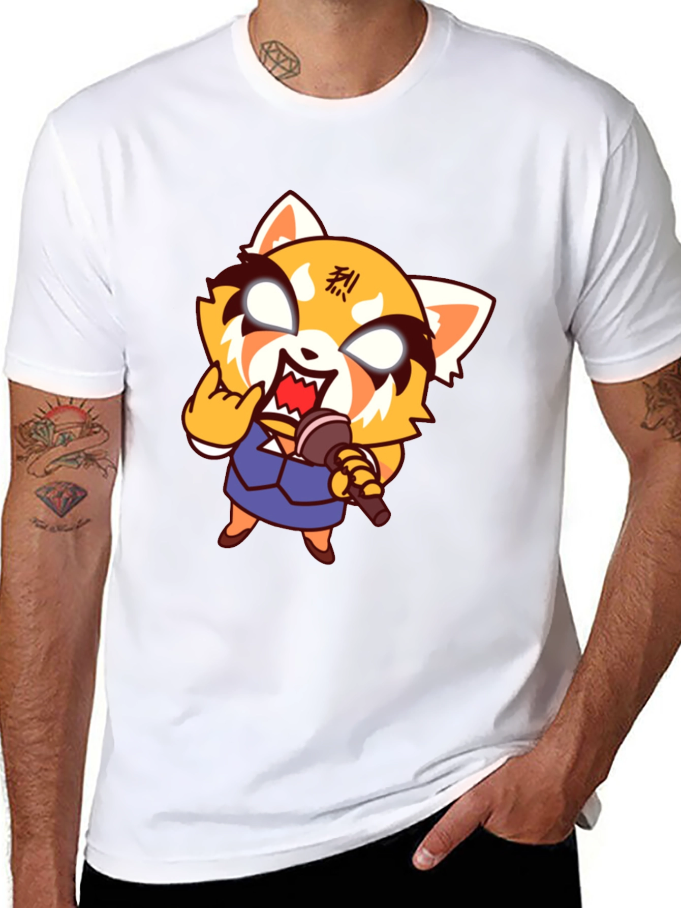 Aggretsuko Rage T-Shirt - Metal Red Panda - 8