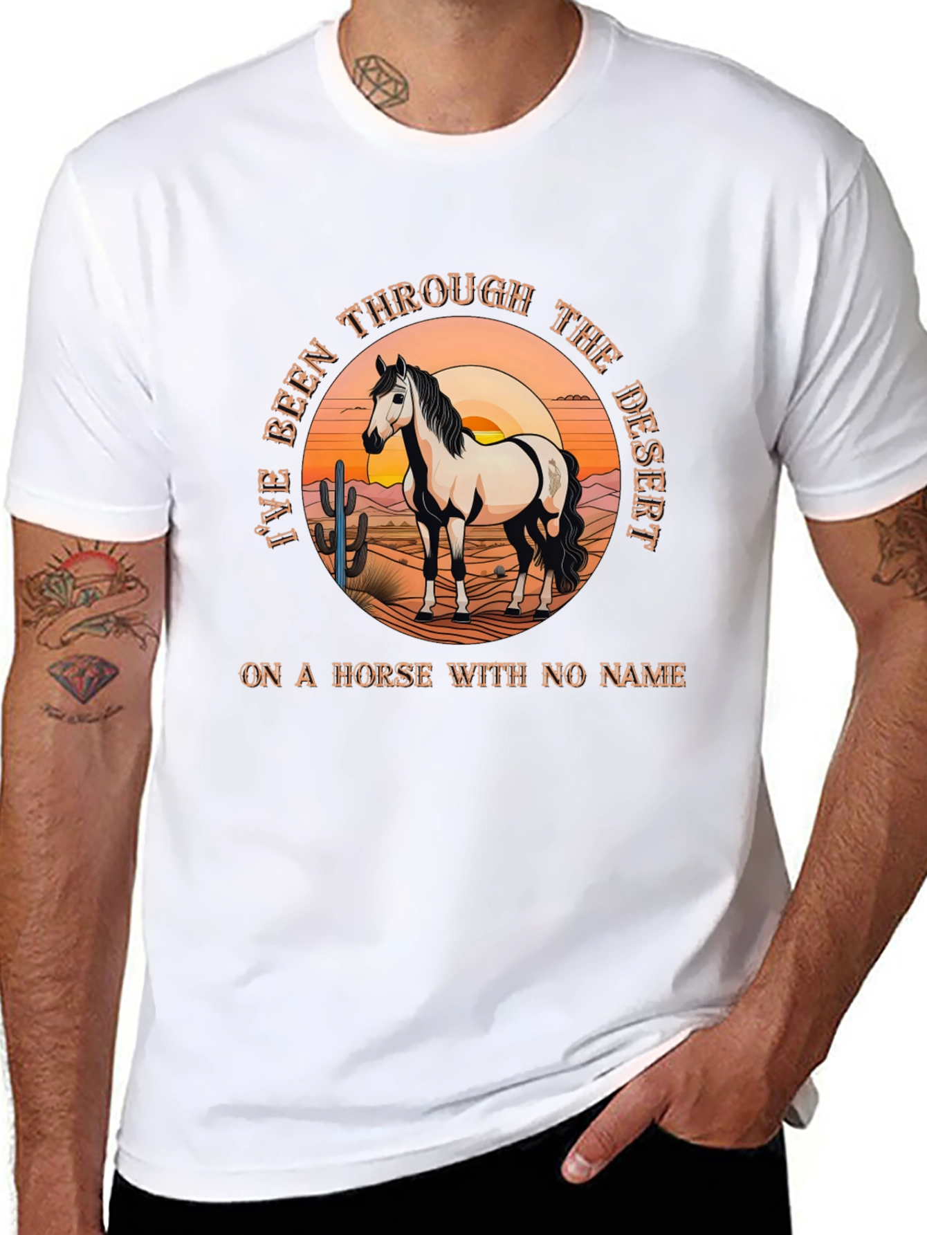 Black Desert Horse T-Shirt - Horse With No Name Tee view 8
