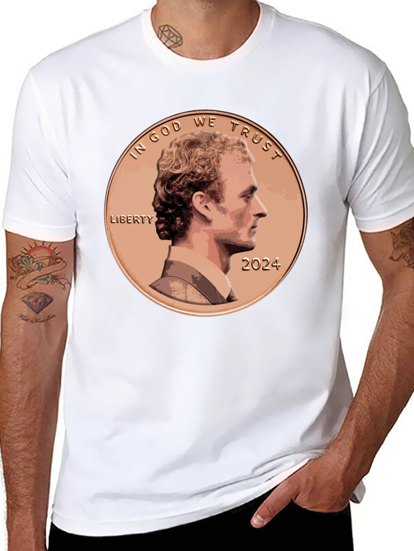 Black 2024 Penny T-Shirt: In God We Trust view 8
