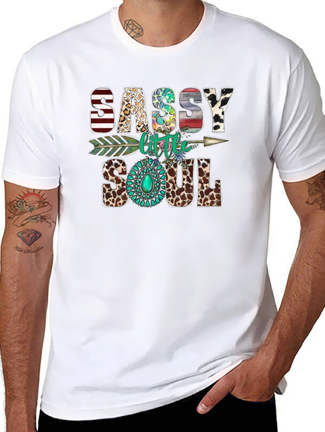 Black Sassy Little Soul Graphic T-Shirt view 8