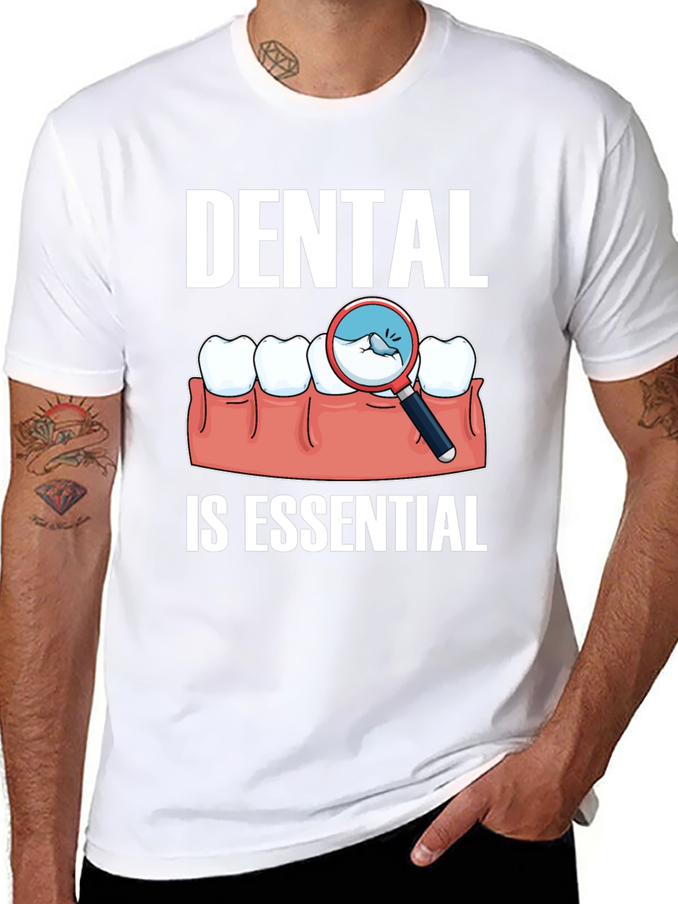 Black Dental Is Essential Graphic Tee view 8