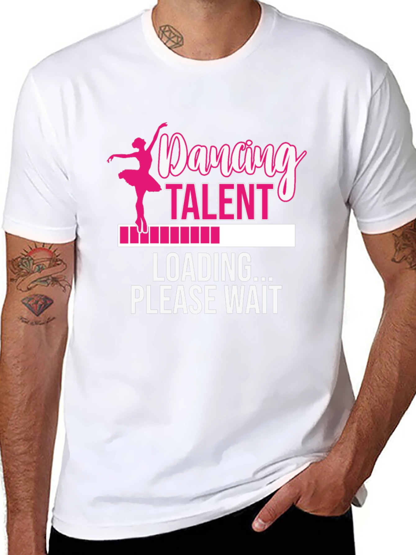 Black Dancing Talent Loading T-Shirt view 8