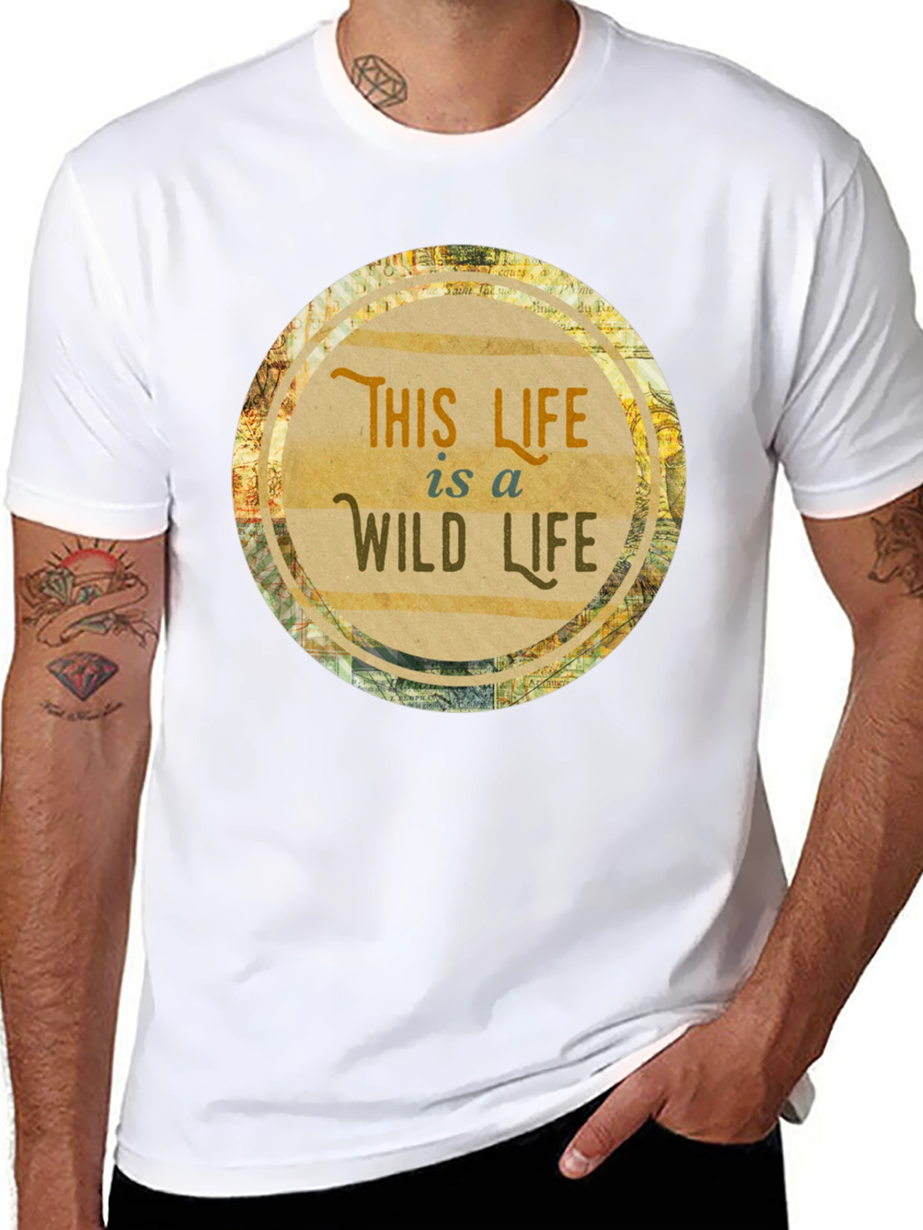 Black This Life Is A Wild Life T-Shirt view 8