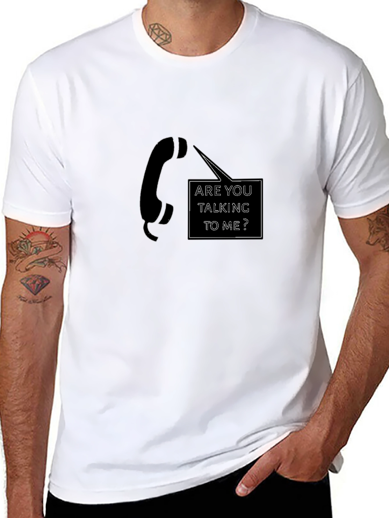 Black Are You Talking To Me? Graphic Tee view 8