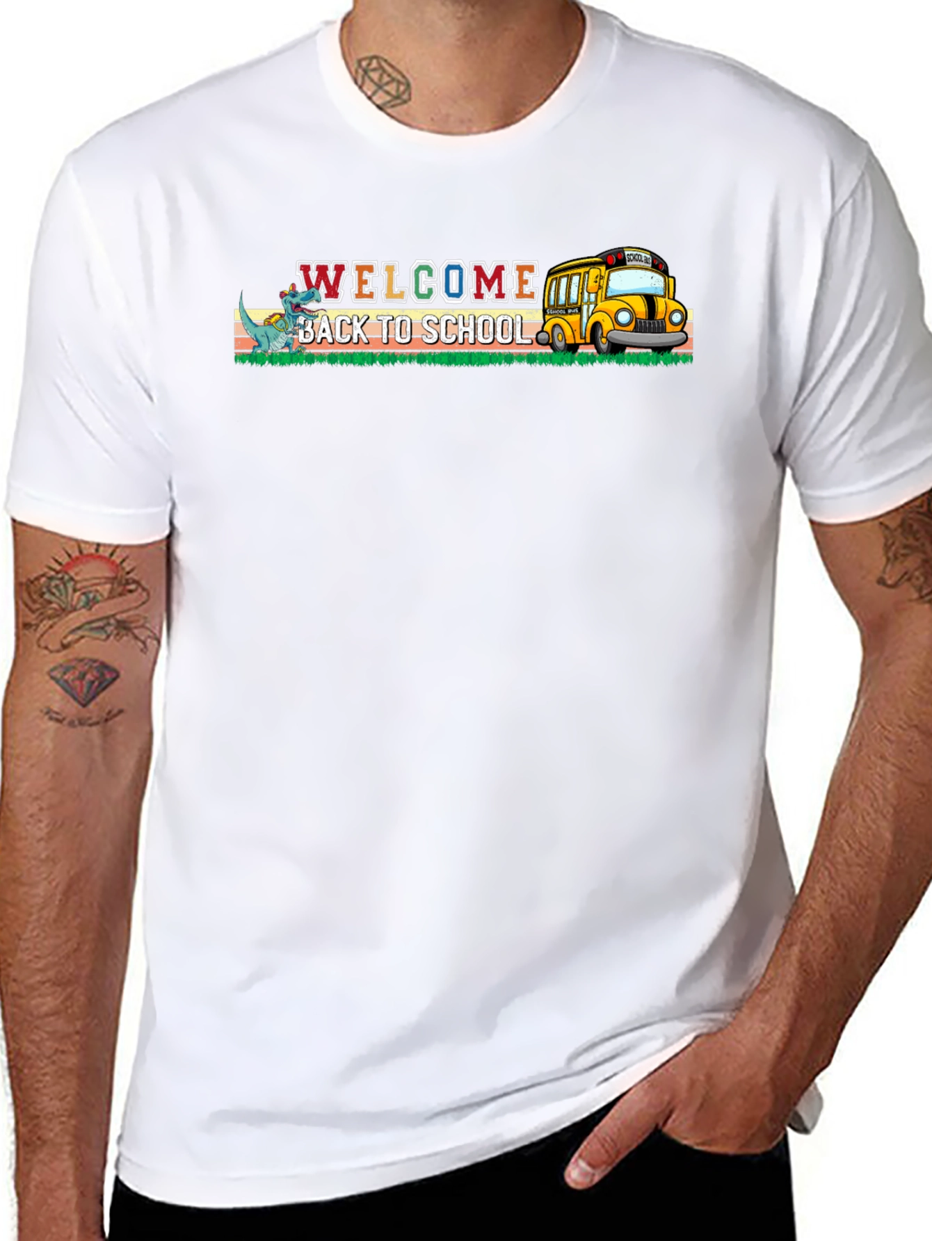 Black Welcome Back to School T-Shirt view 8