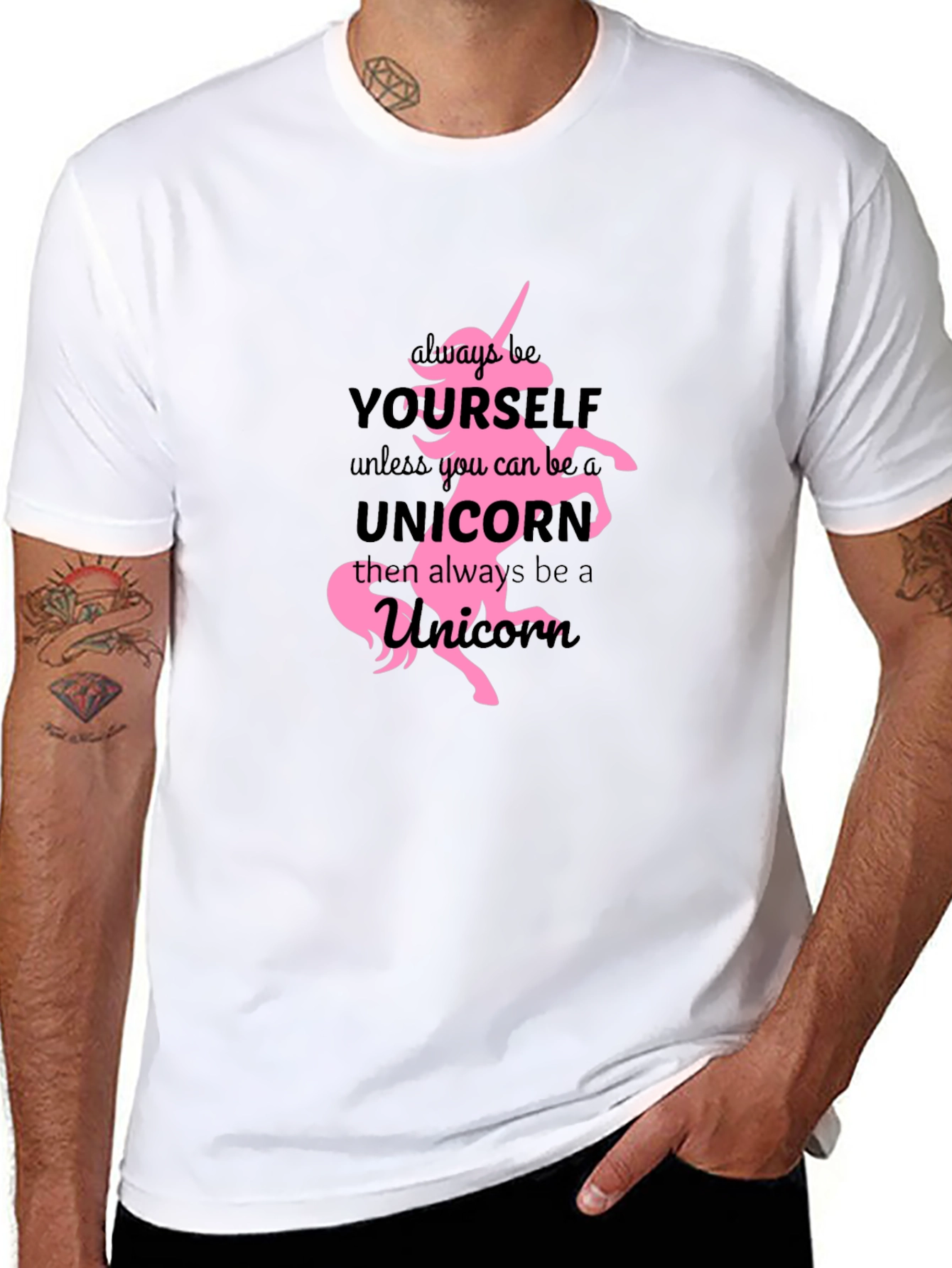 Black Unicorn Graphic Tee - Always Be Yourself view 8