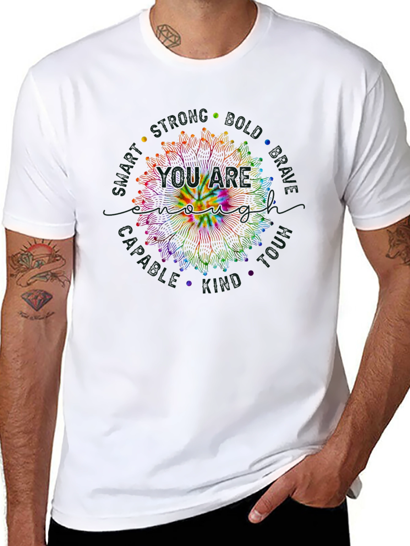Tie Dye Smiley Face Mandala T-Shirt - 8