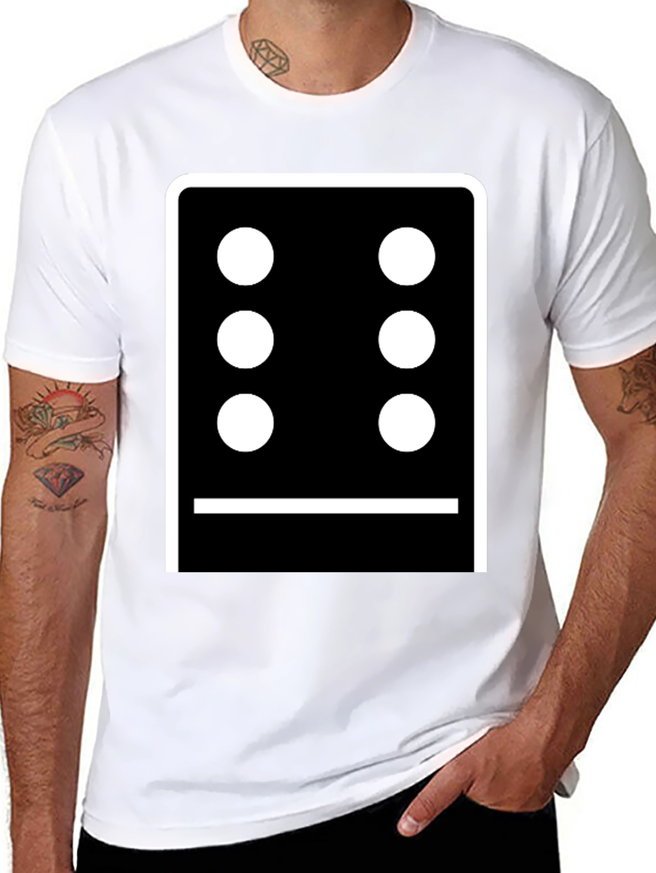Black Dice Six Graphic Tee - Black Cotton Casual view 8