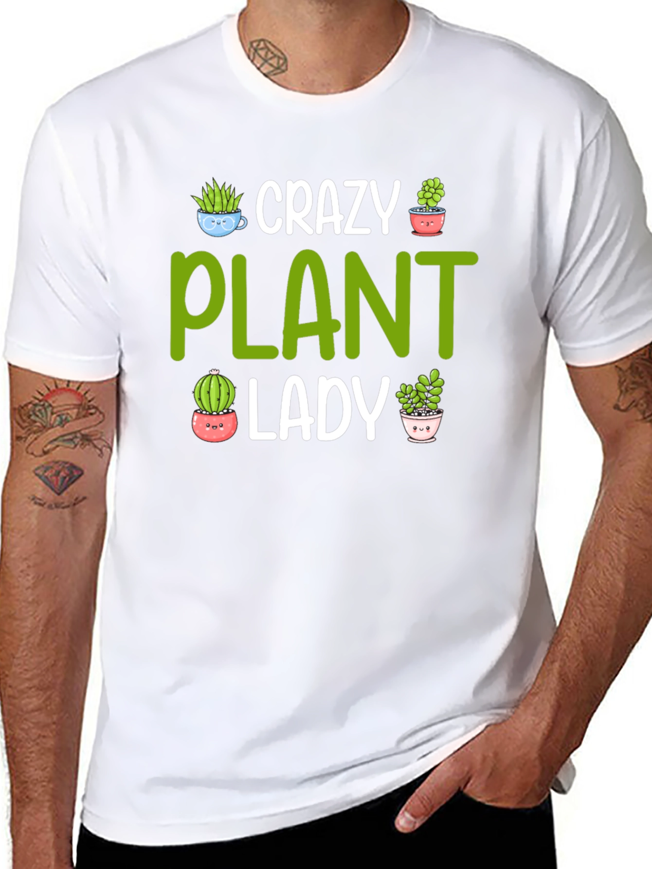 Black Crazy Plant Lady Graphic Tee view 8