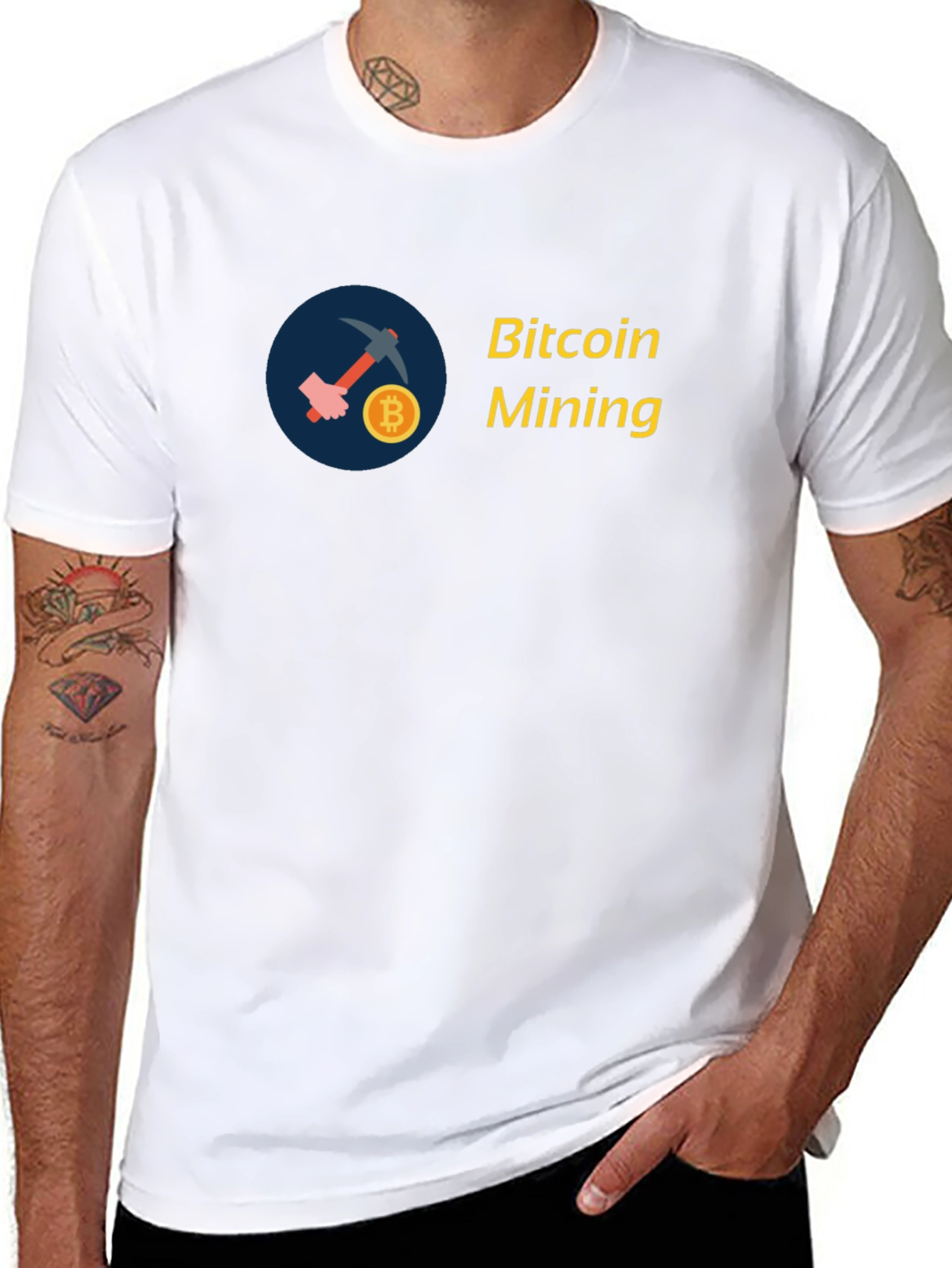 Black Bitcoin Mining T-Shirt - Crypto Design view 8