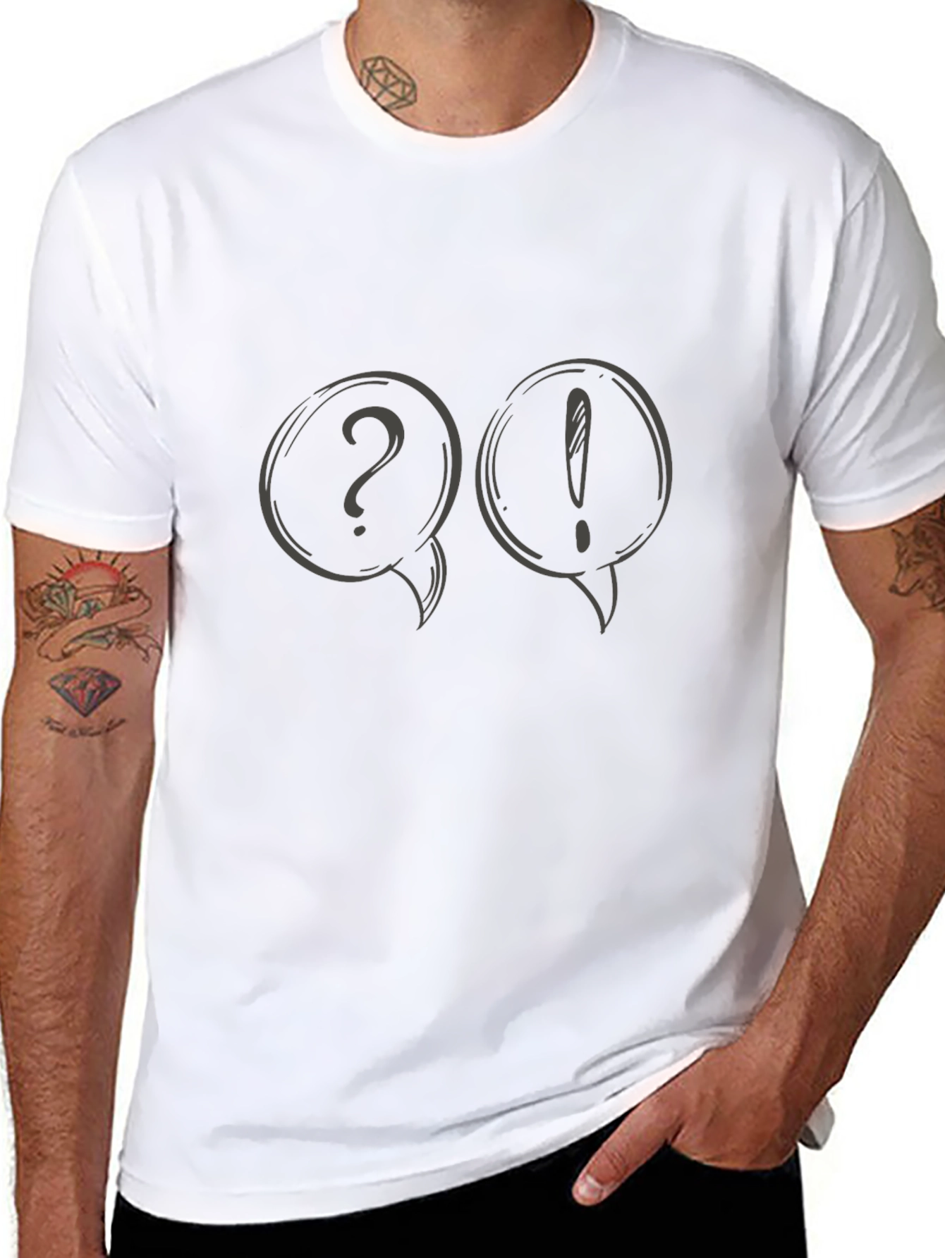 Black Question & Exclamation T-Shirt view 8