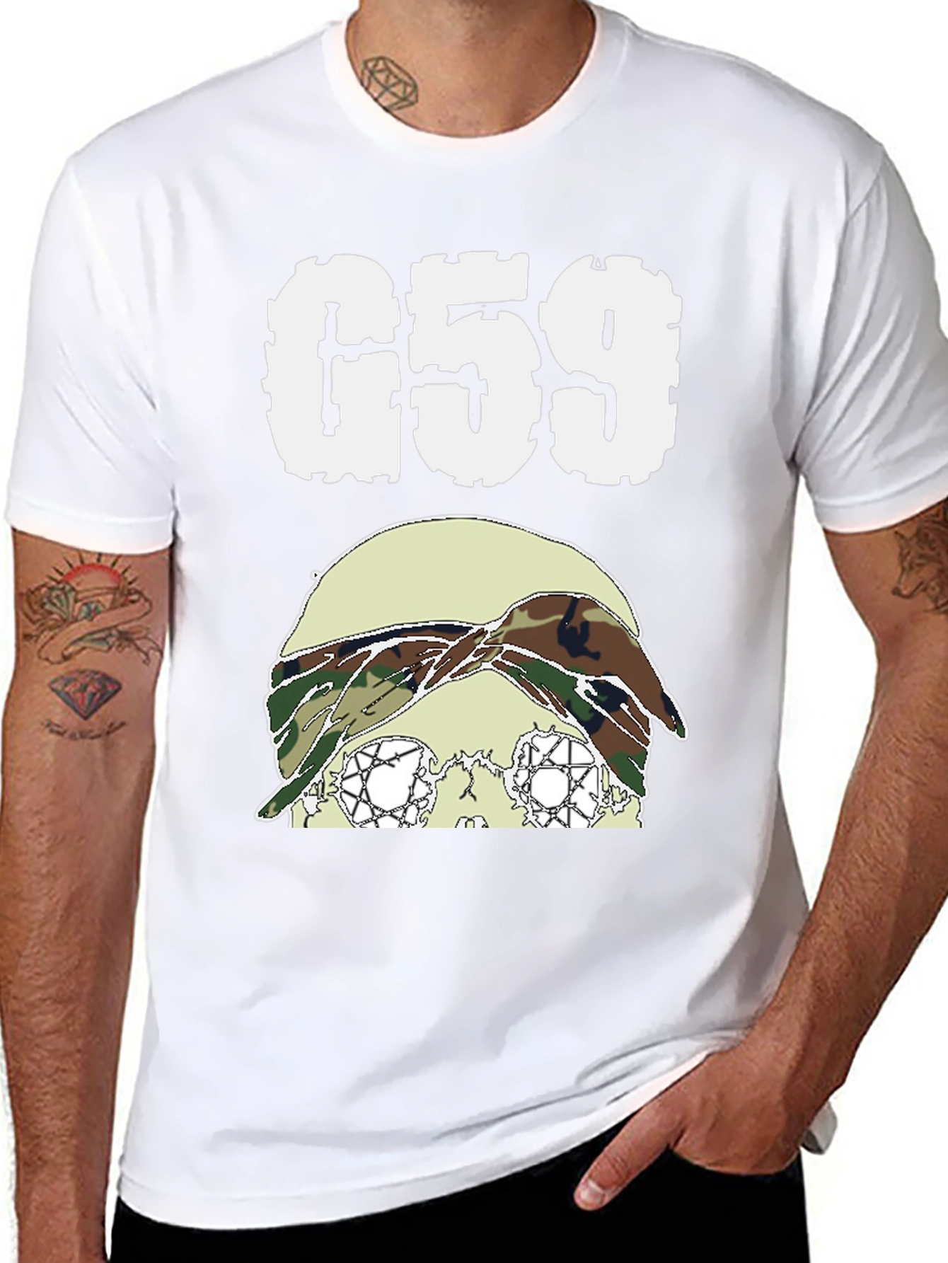G59 Skull Graphic T-Shirt - Black - 8