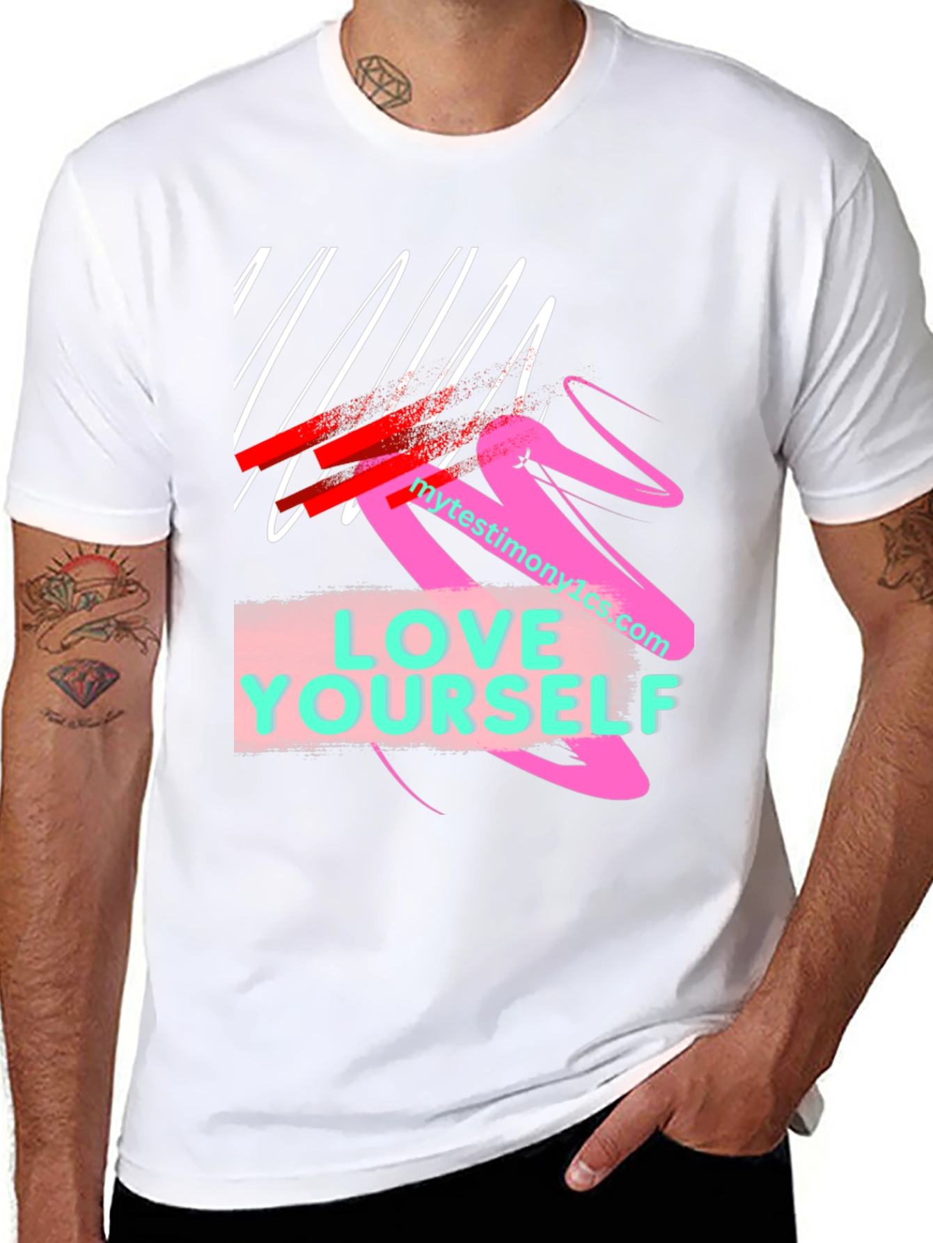 Black Love Yourself Graphic T-Shirt view 8