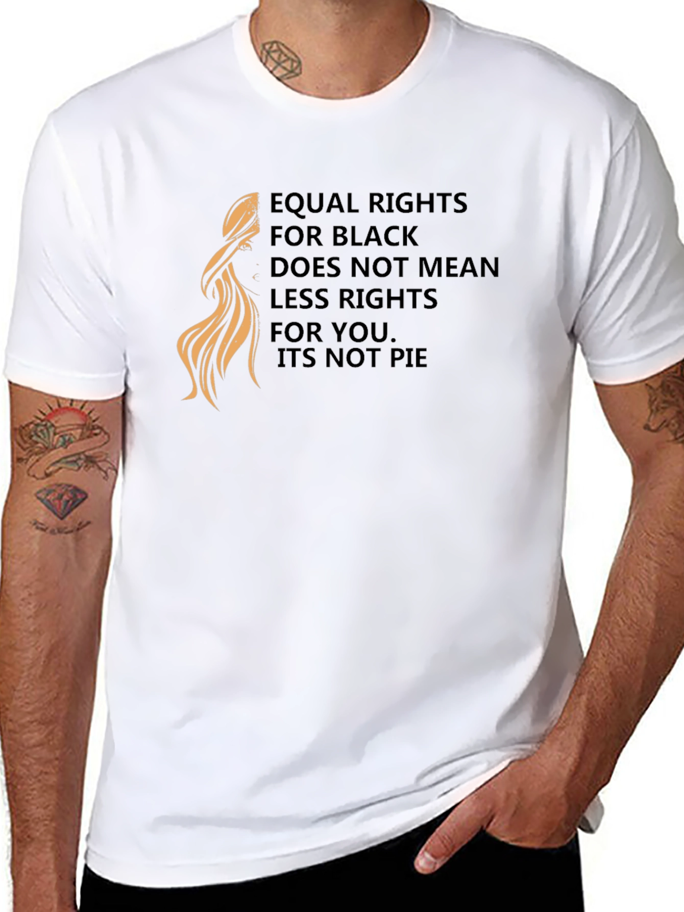 Black Equal Rights Black T-Shirt: Powerful Statement Tee view 8