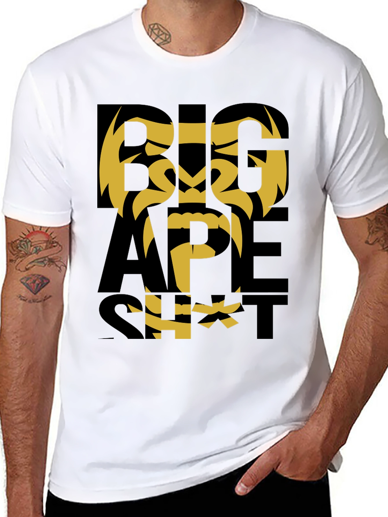 Black Big Ape Tee - Bold Graphic Print view 8