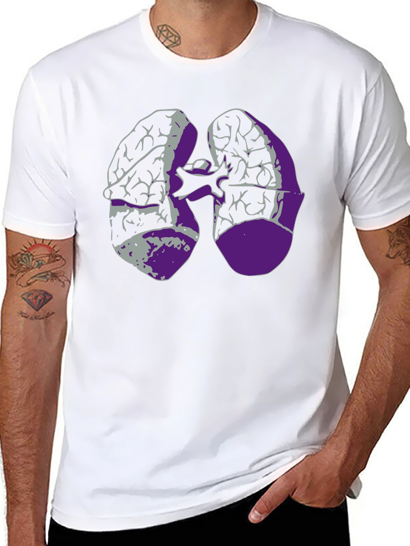 Black Lung Graphic Black T-Shirt view 8