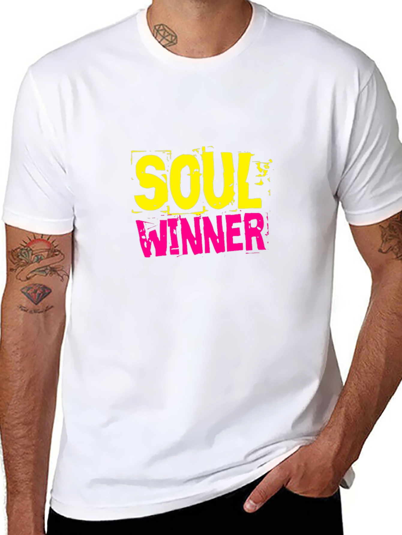 Black Soul Winner Graphic Black T-Shirt view 8