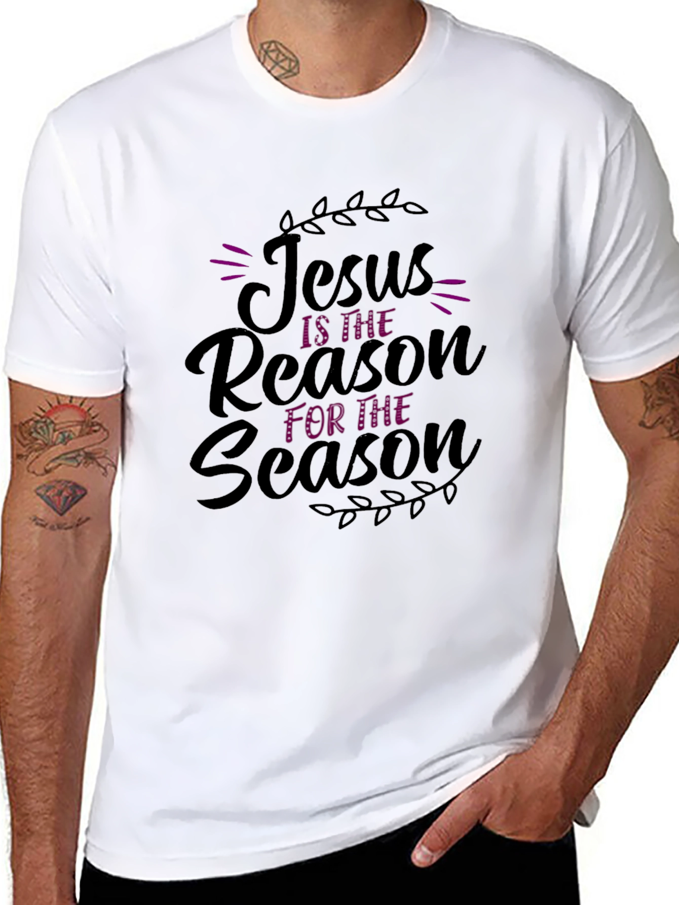 Black Jesus is the Reason T-Shirt - Black Christian Tee view 8