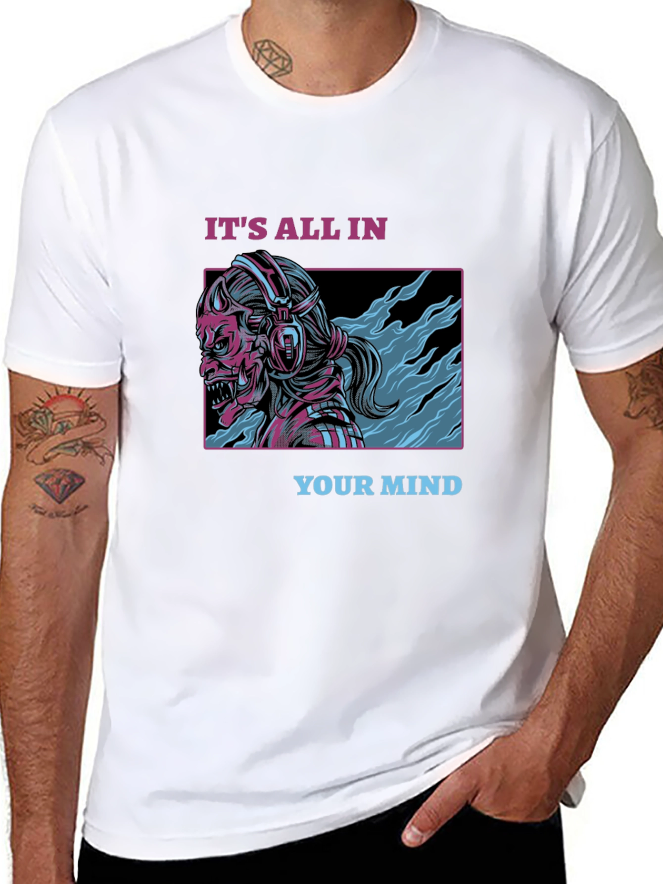 Black It's All In Your Mind Black Graphic Tee view 8