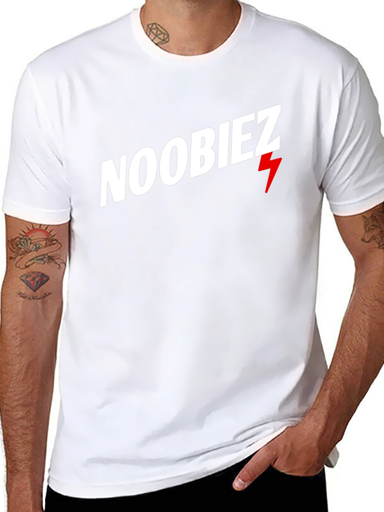Black Noobiez Graphic Tee - Cool Casual Black T-Shirt view 8