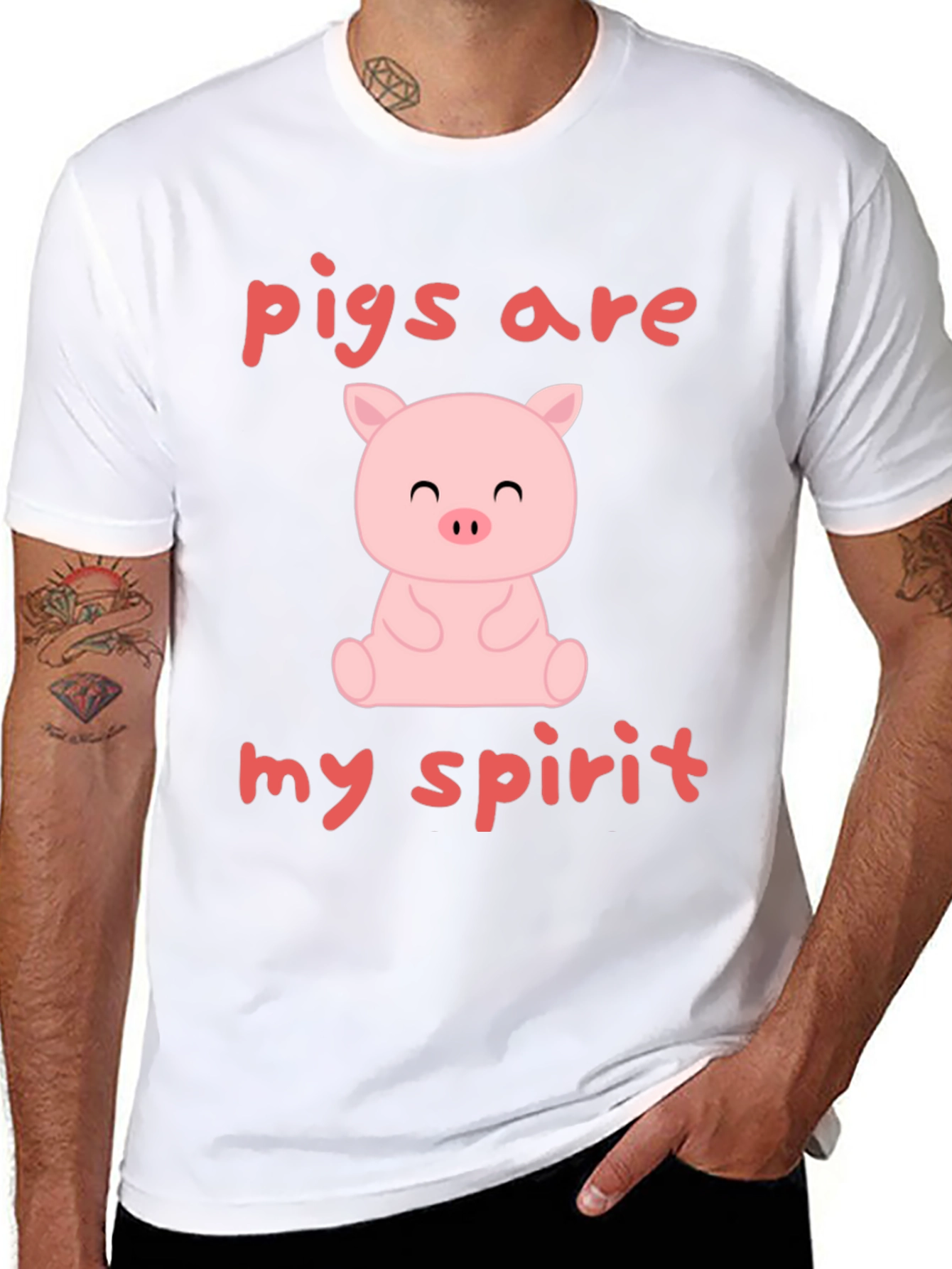 Black Pigs Are My Spirit T-Shirt - Cute Animal Lover Tee view 8