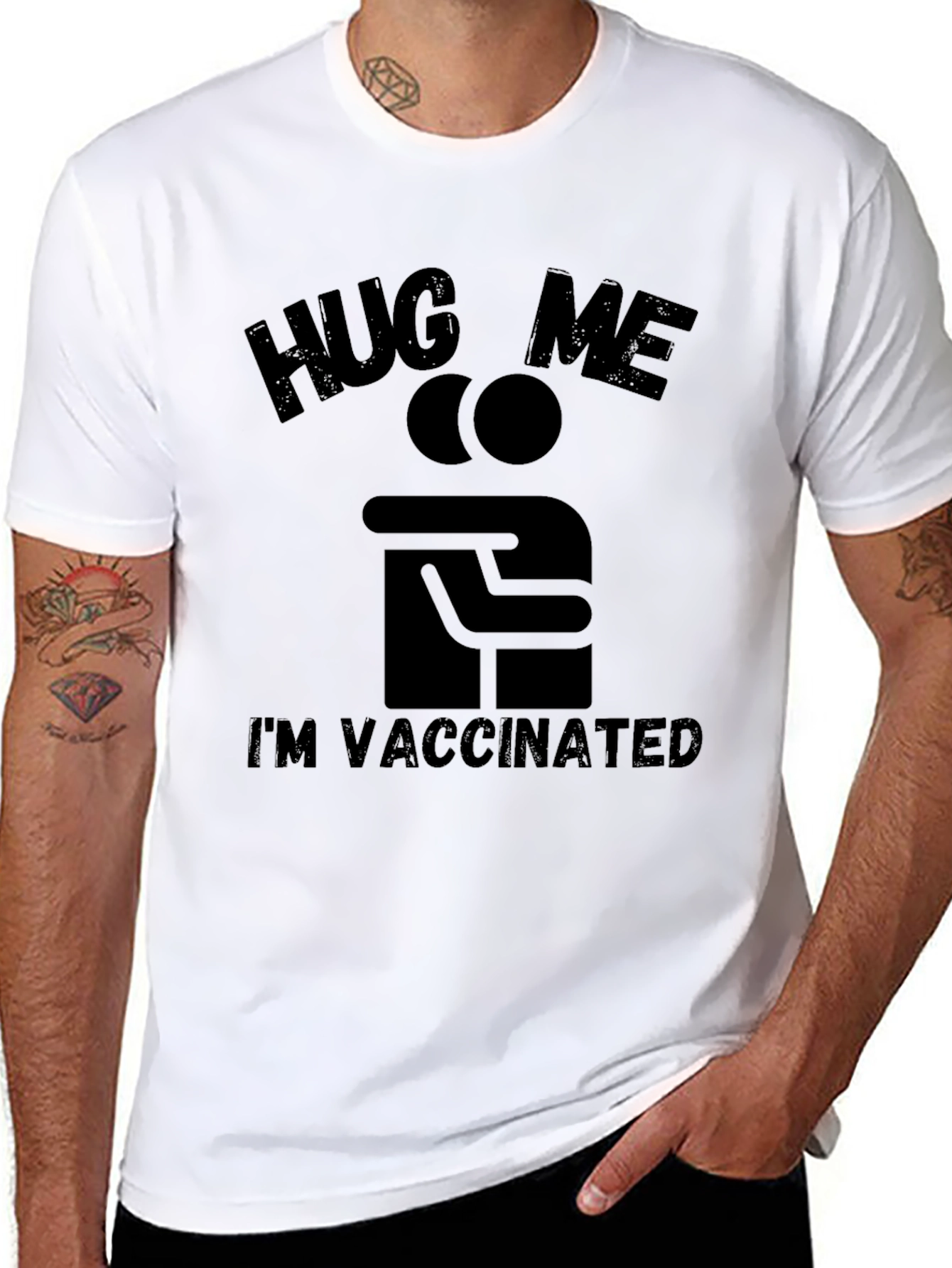 Hug Me I'm Vaccinated T-Shirt - 8