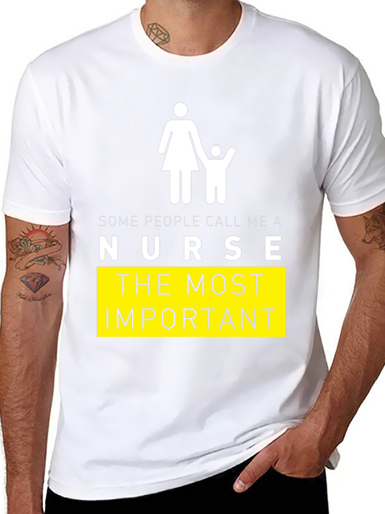 Black Nurse Graphic Tee - "Most Important" view 8