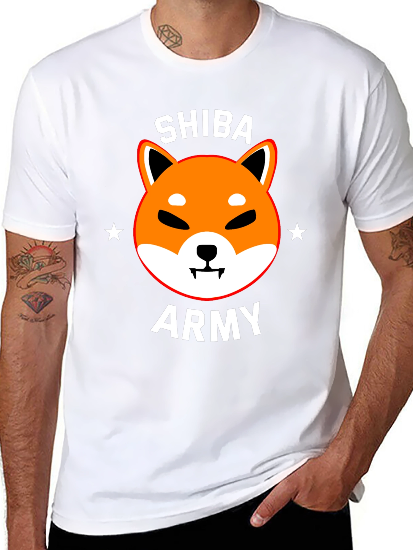 Black Shiba Army T-Shirt - Crypto Doge Meme Tee view 8