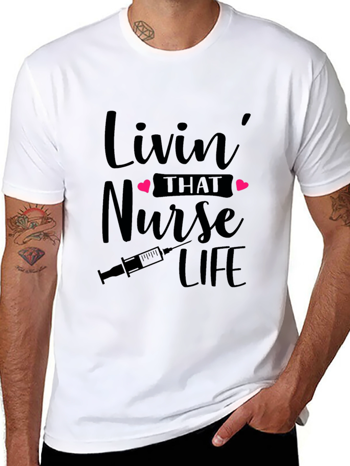 Black Nurse Life T-Shirt - Livin' That Nurse Life view 8