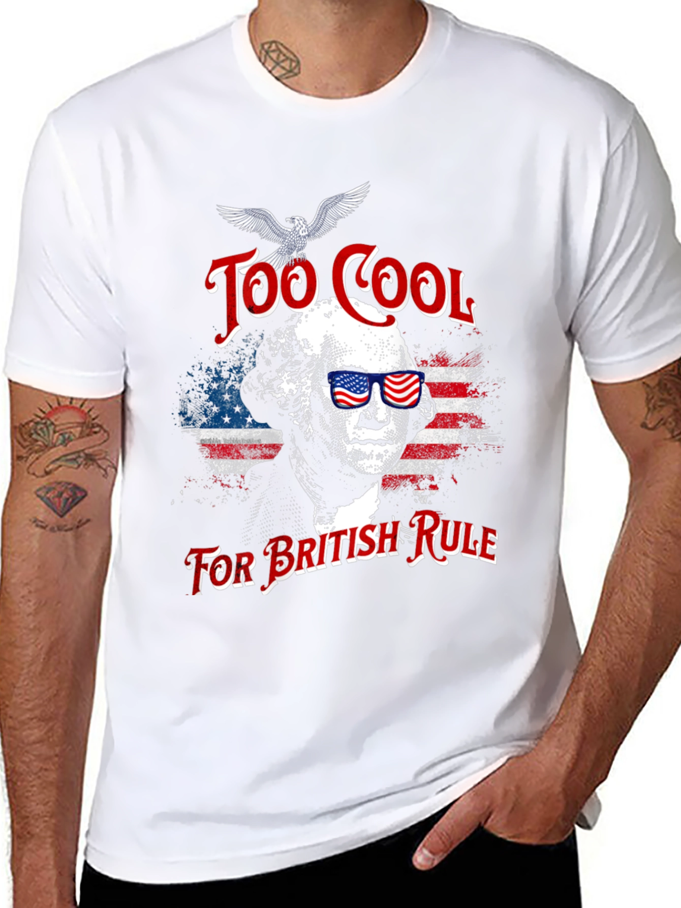 Black Too Cool For British Rule T-Shirt view 8