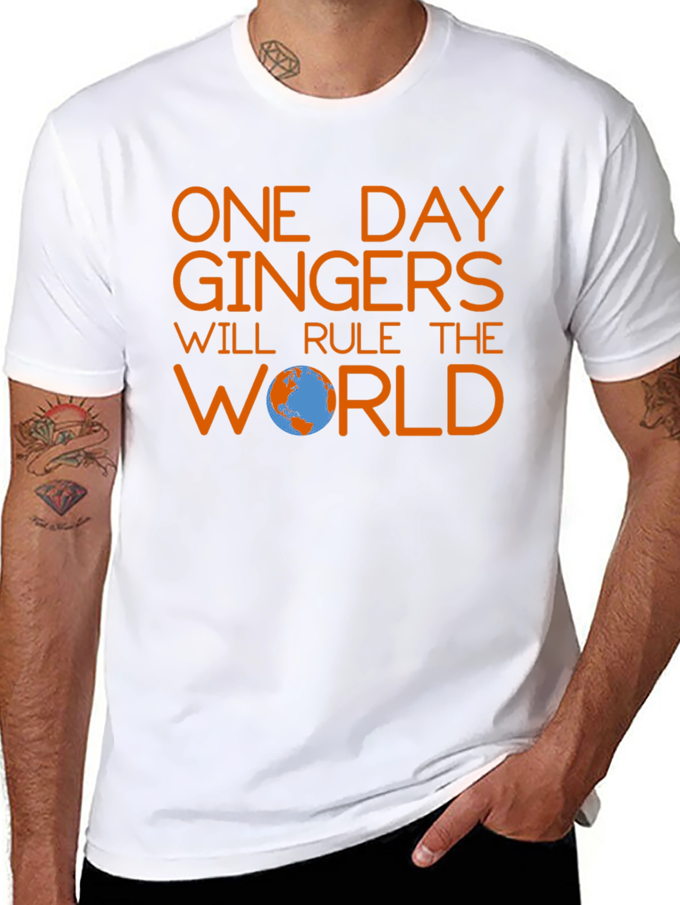 Black Ginger Rule World Black T-Shirt view 8