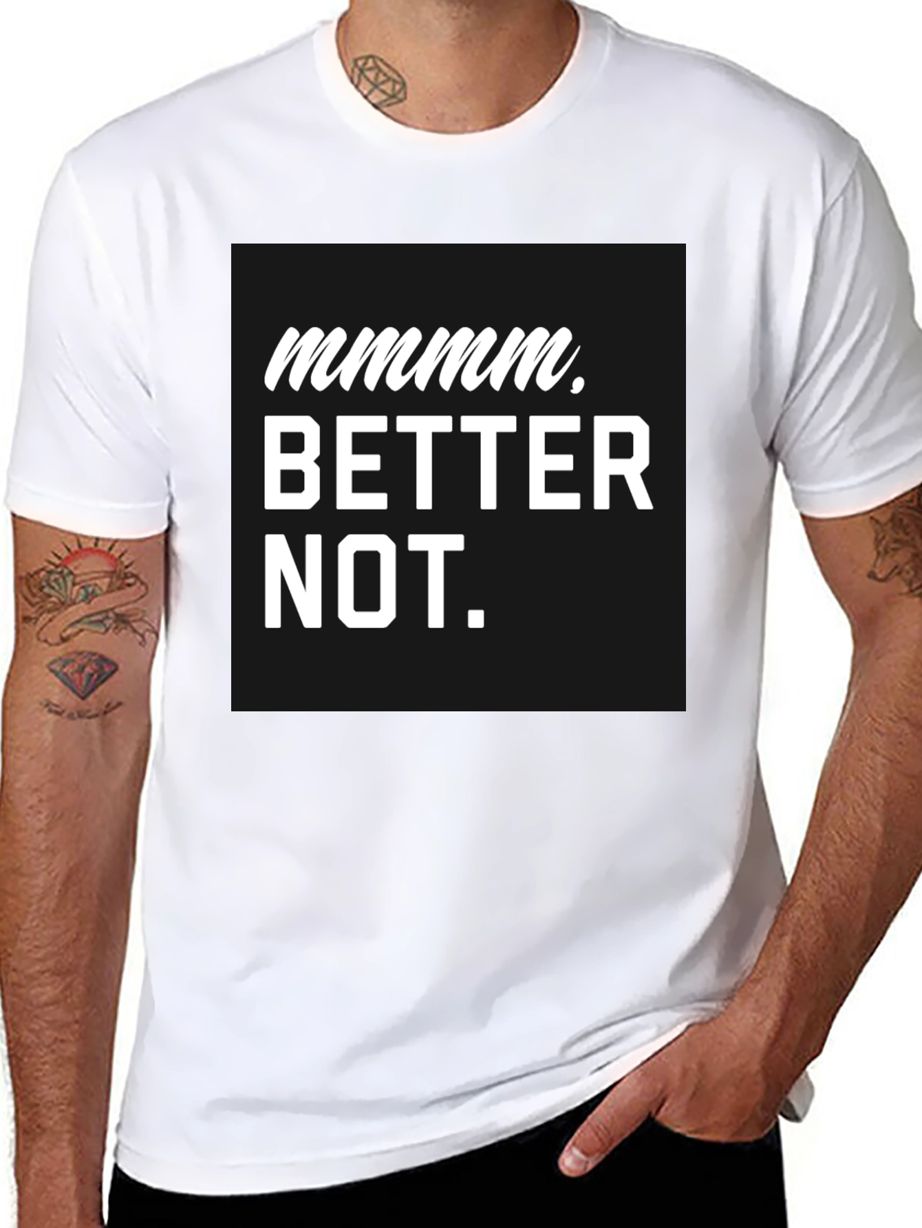 Black Mmmm Better Not Graphic Tee view 8