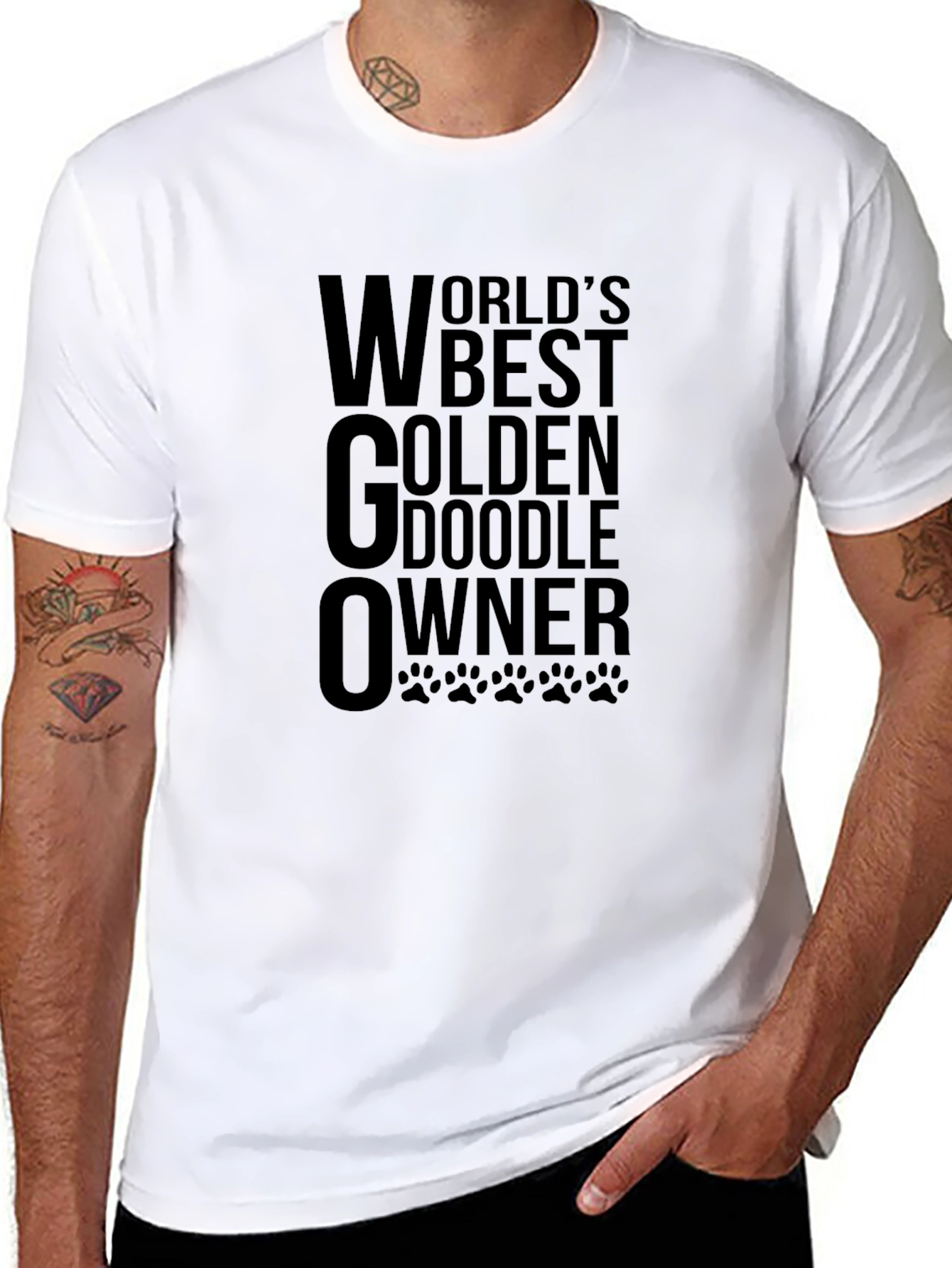 Black World's Best Goldendoodle Owner Black T-Shirt view 8