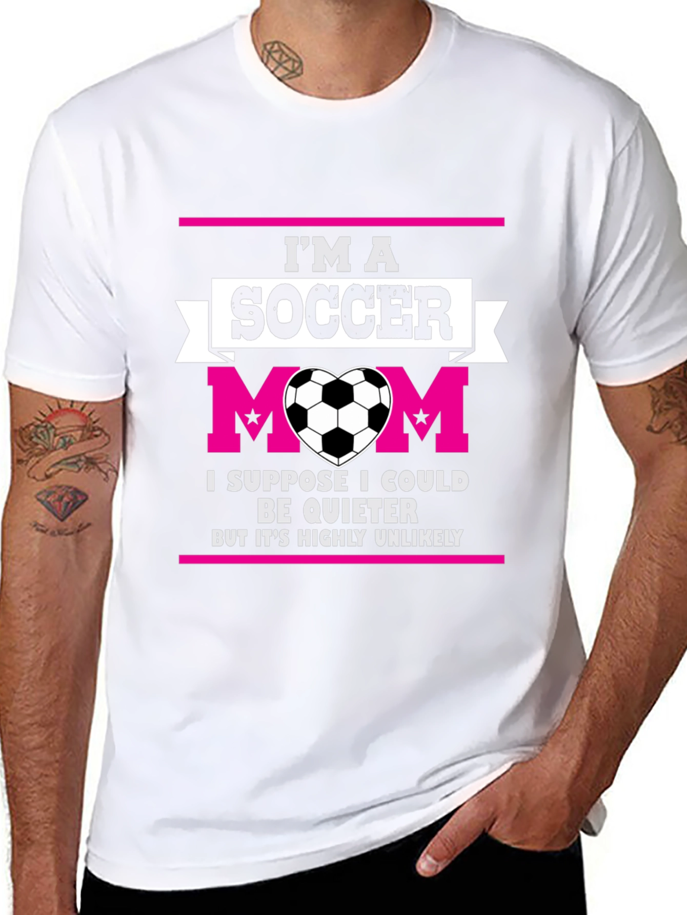 Black I'm a Soccer Mom T-Shirt view 8