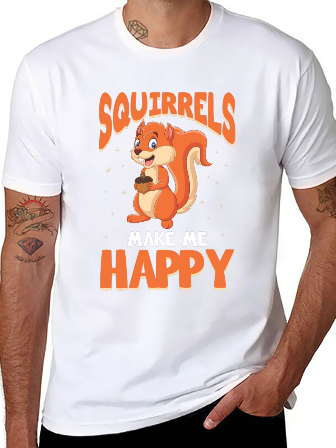 Black Squirrels Make Me Happy T-Shirt view 8