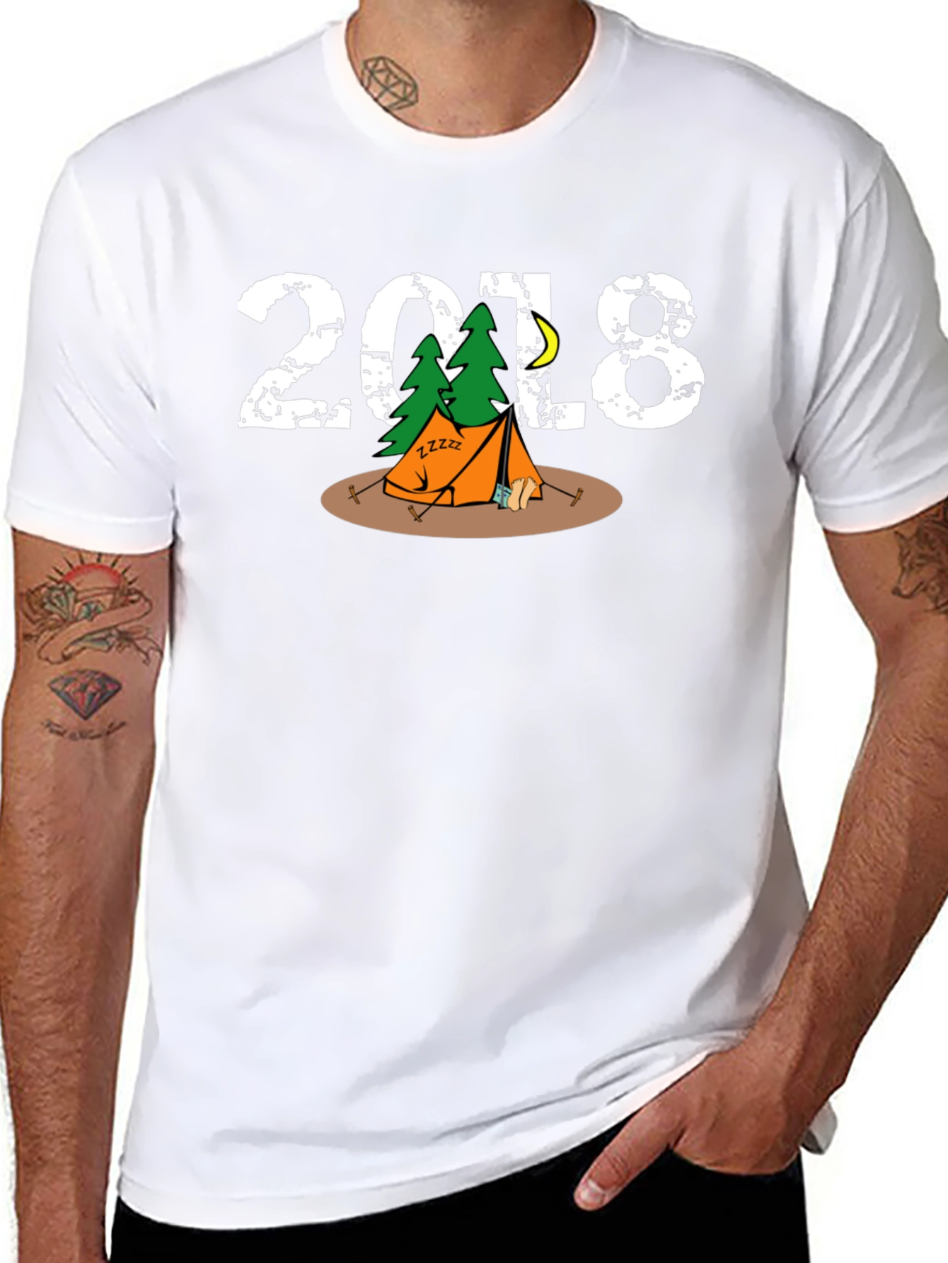 Black Camping Trip 2018 Graphic T-Shirt view 8
