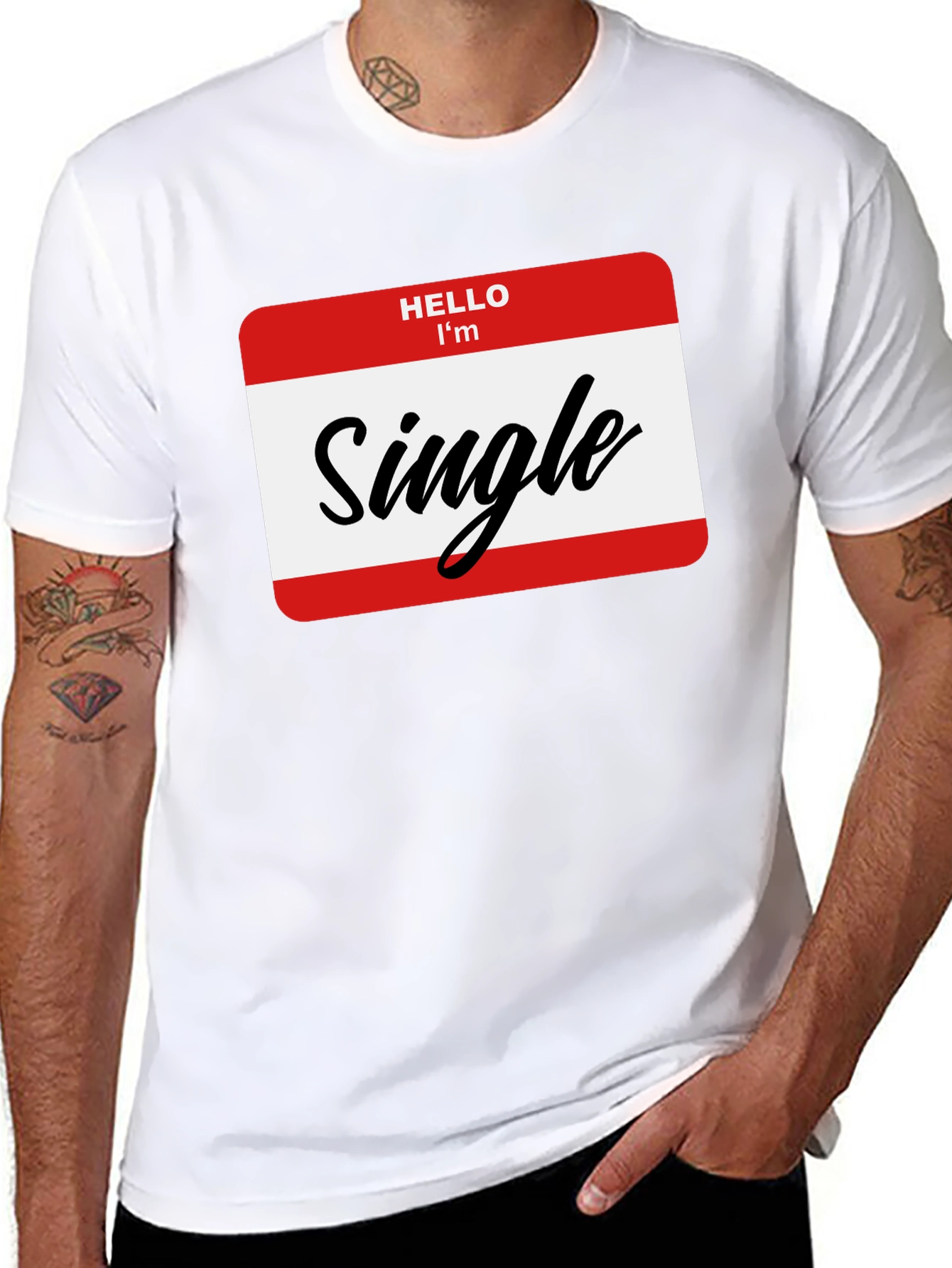 Hello I'm Single T-Shirt - Funny Dating Tee - 8