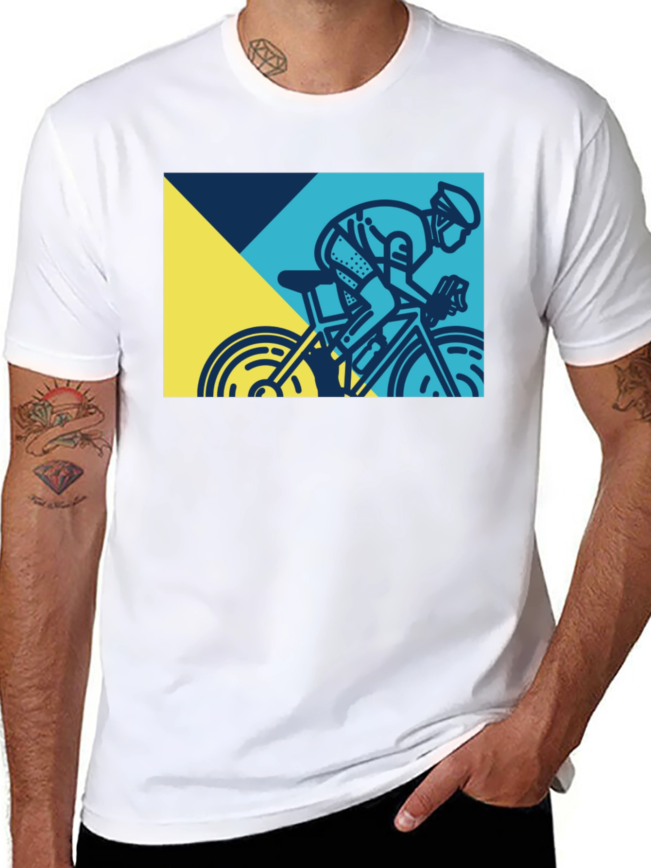 Cycling Graphic Tee - Men's Black T-Shirt - 8