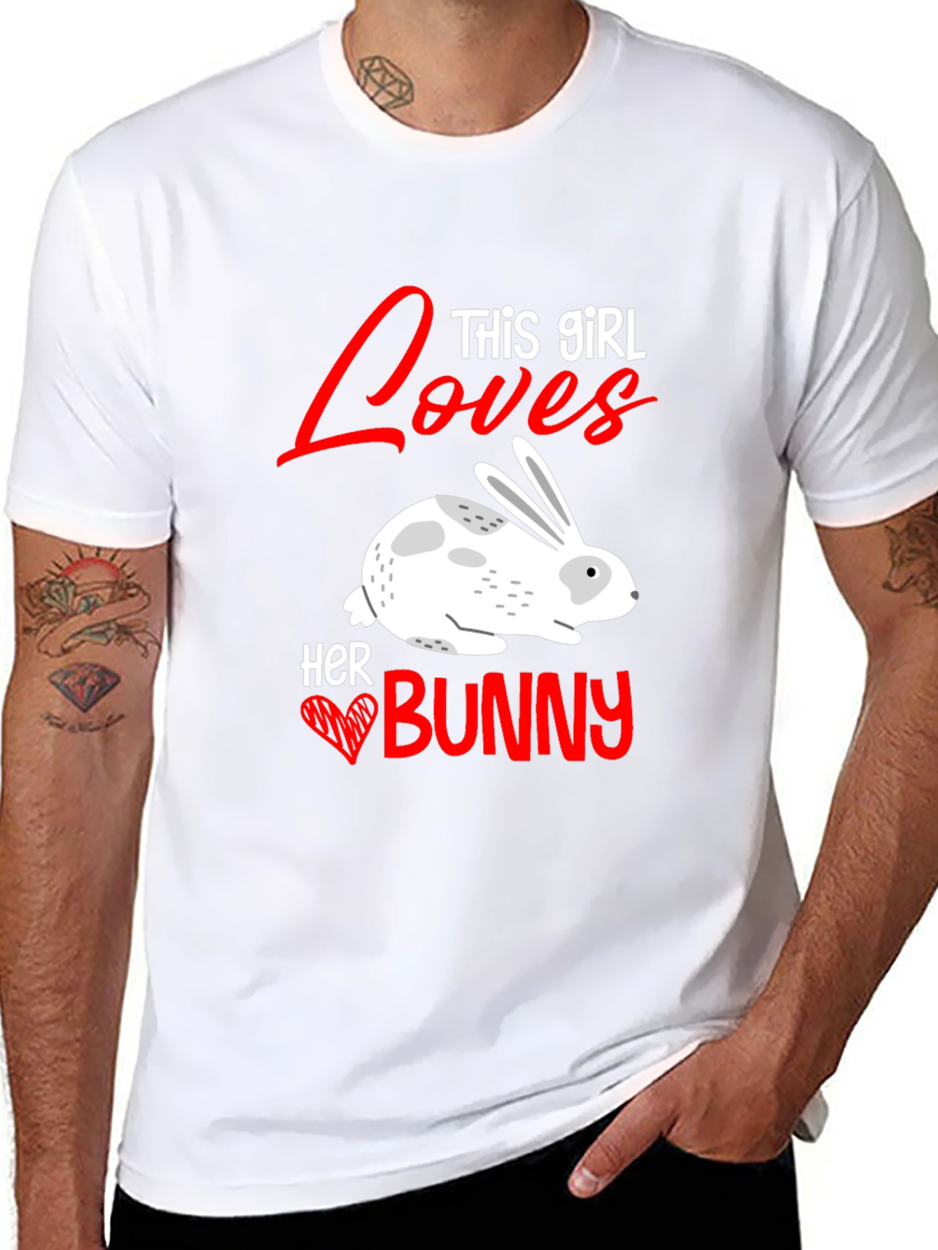 Black Girl Loves Bunny T-Shirt - Cute Rabbit Tee view 8
